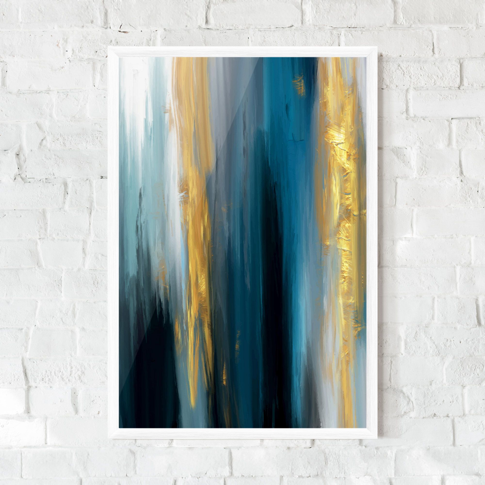 Golden Black Blue Art mockup 0