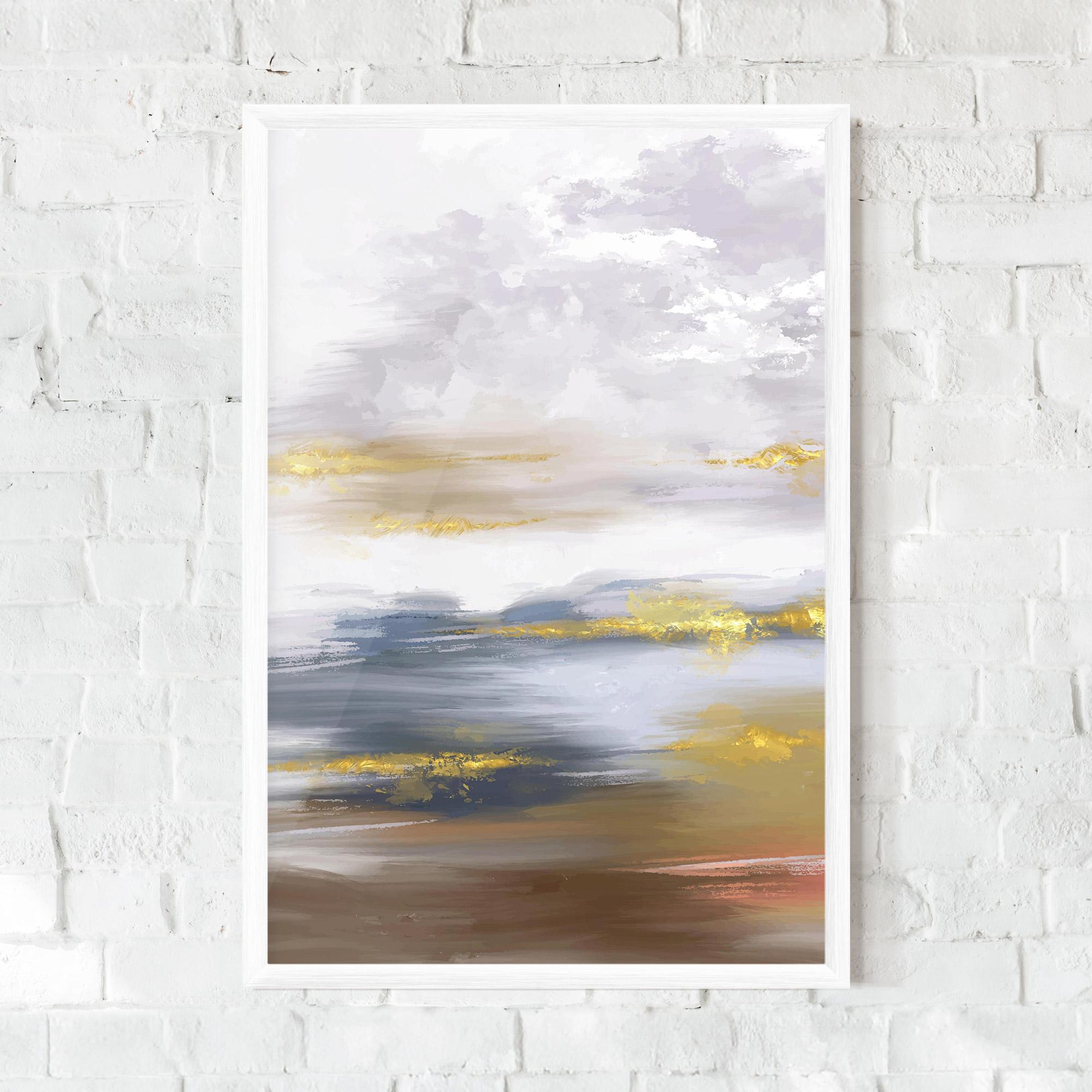 Рамкиран постер Messy Gold Art mockup 0