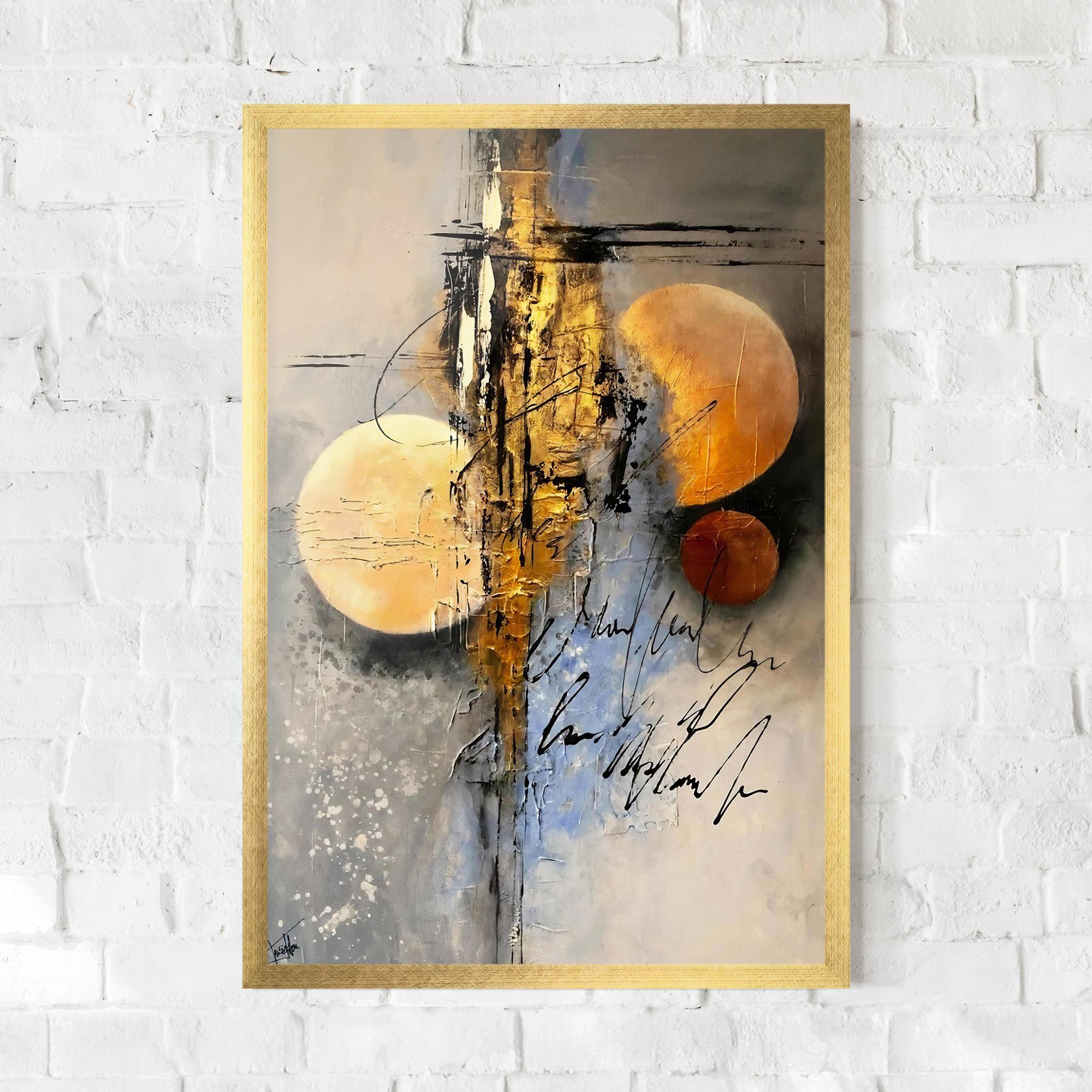 Рамкиран постер Abstract Moons mockup 0