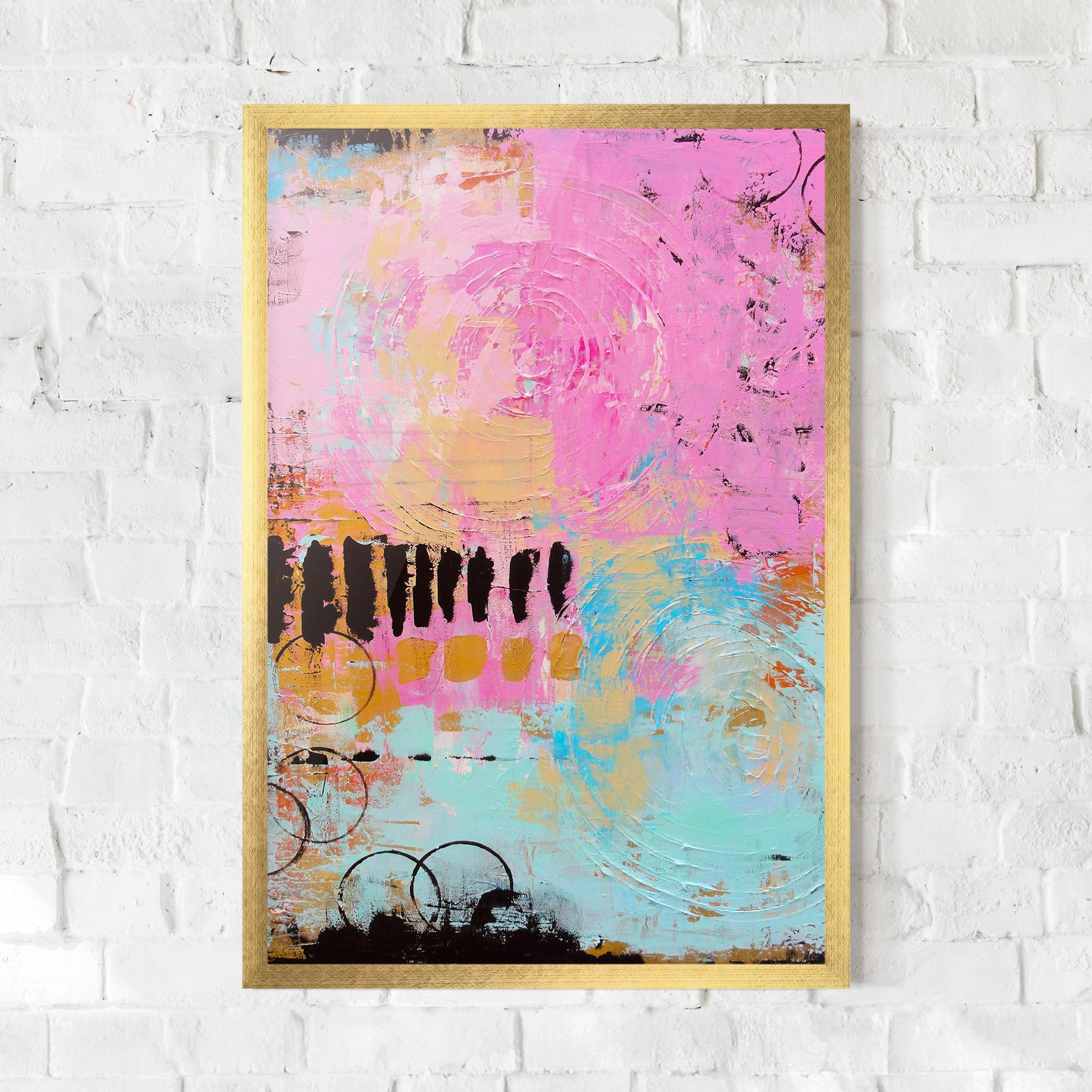 Рамкиран постер Abstract Pink Circle mockup 0