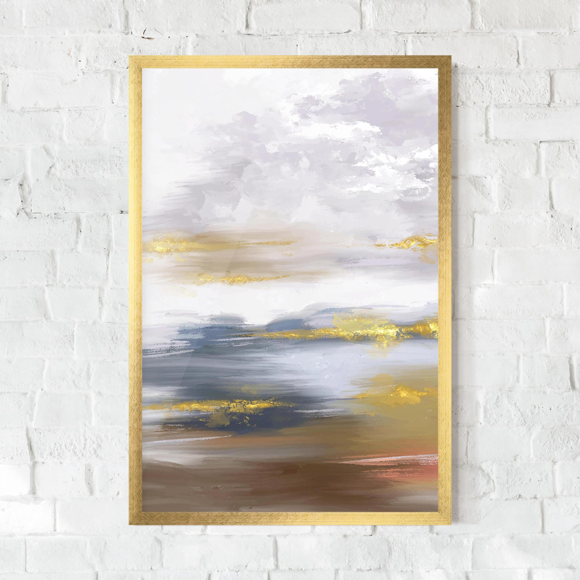 Рамкиран постер Messy Gold Art mockup 0