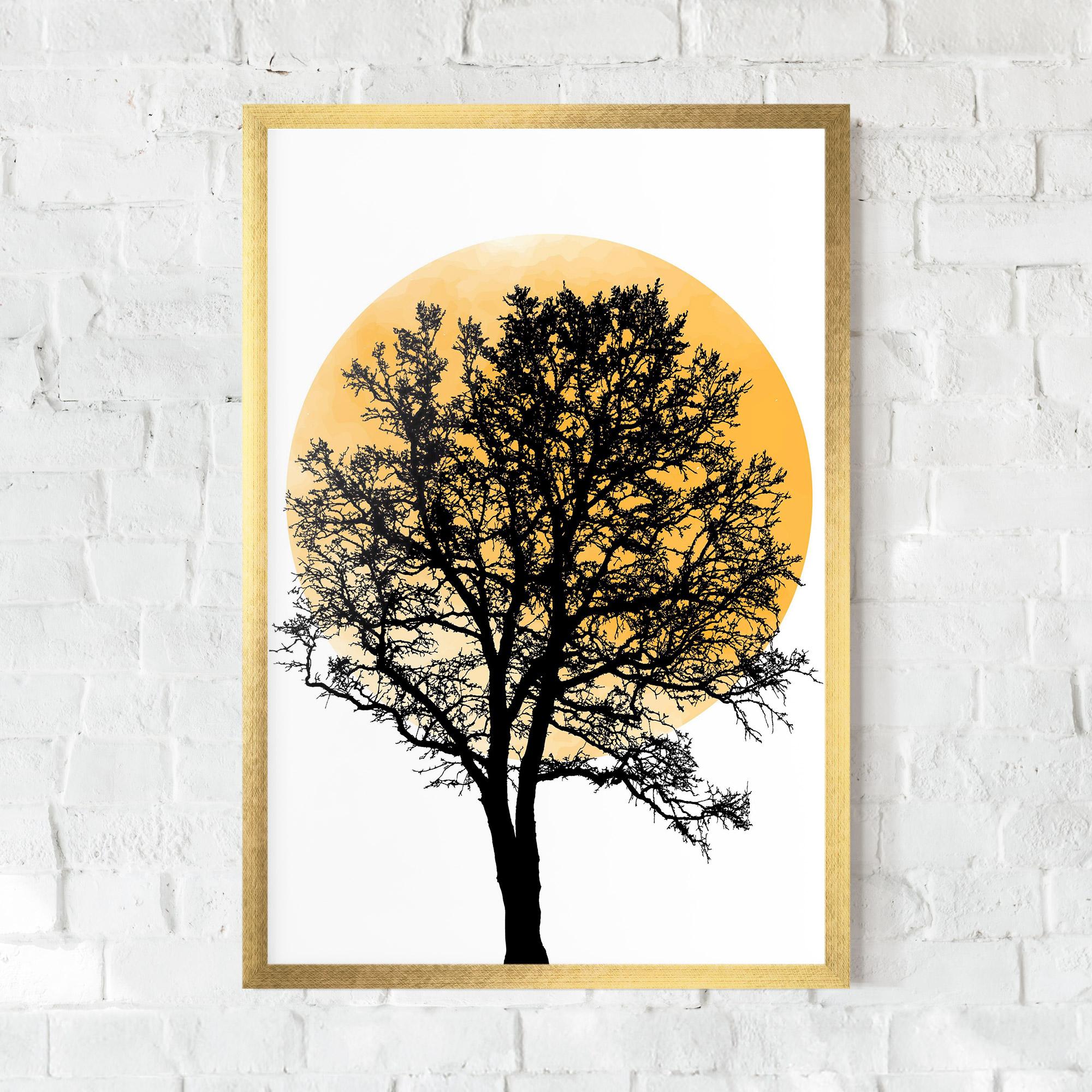 Рамкиран постер Orange Sun 01 mockup 0