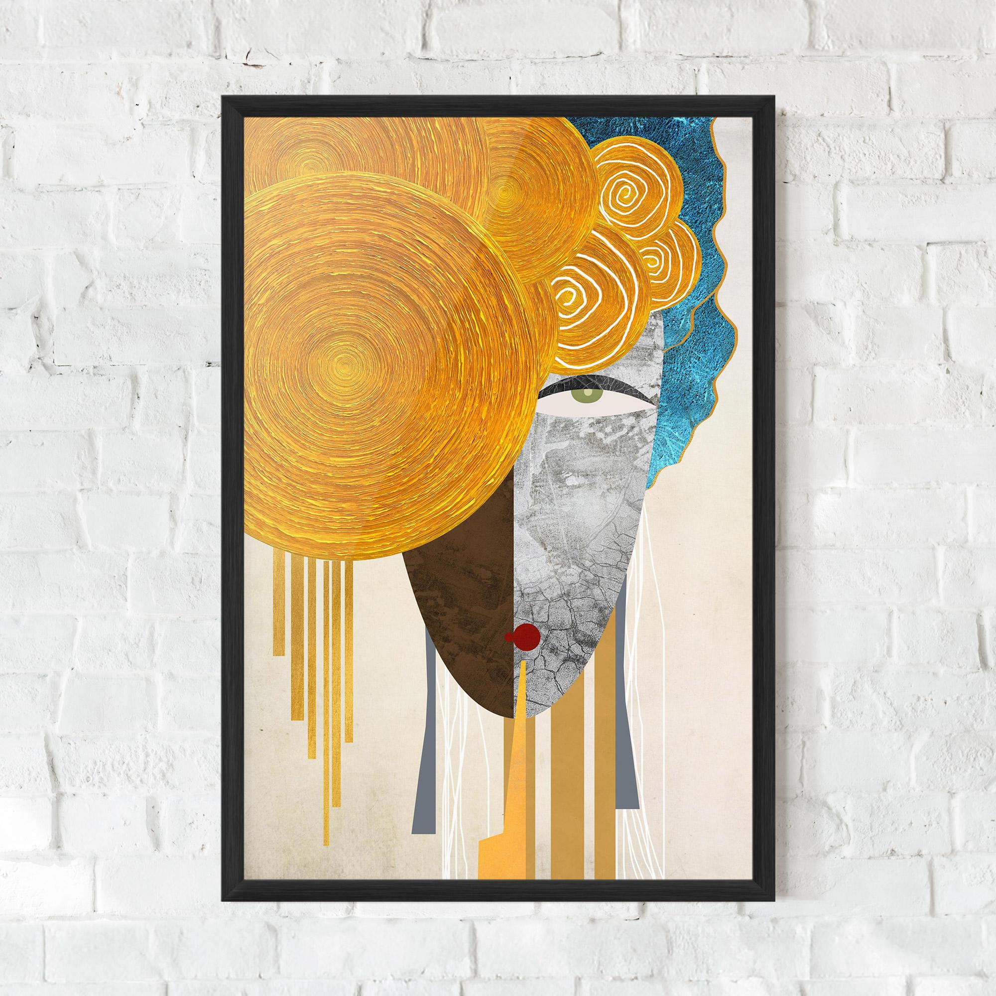 Рамкиран постер Abstract Grey Face 1 mockup 0