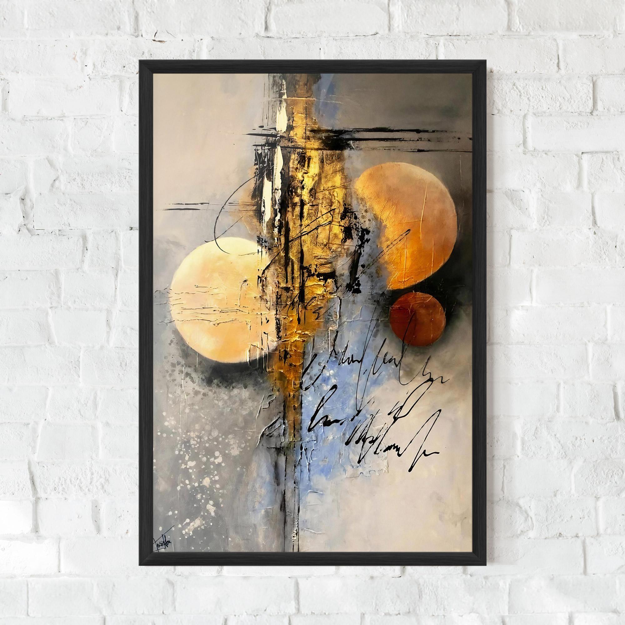 Рамкиран постер Abstract Moons mockup 0