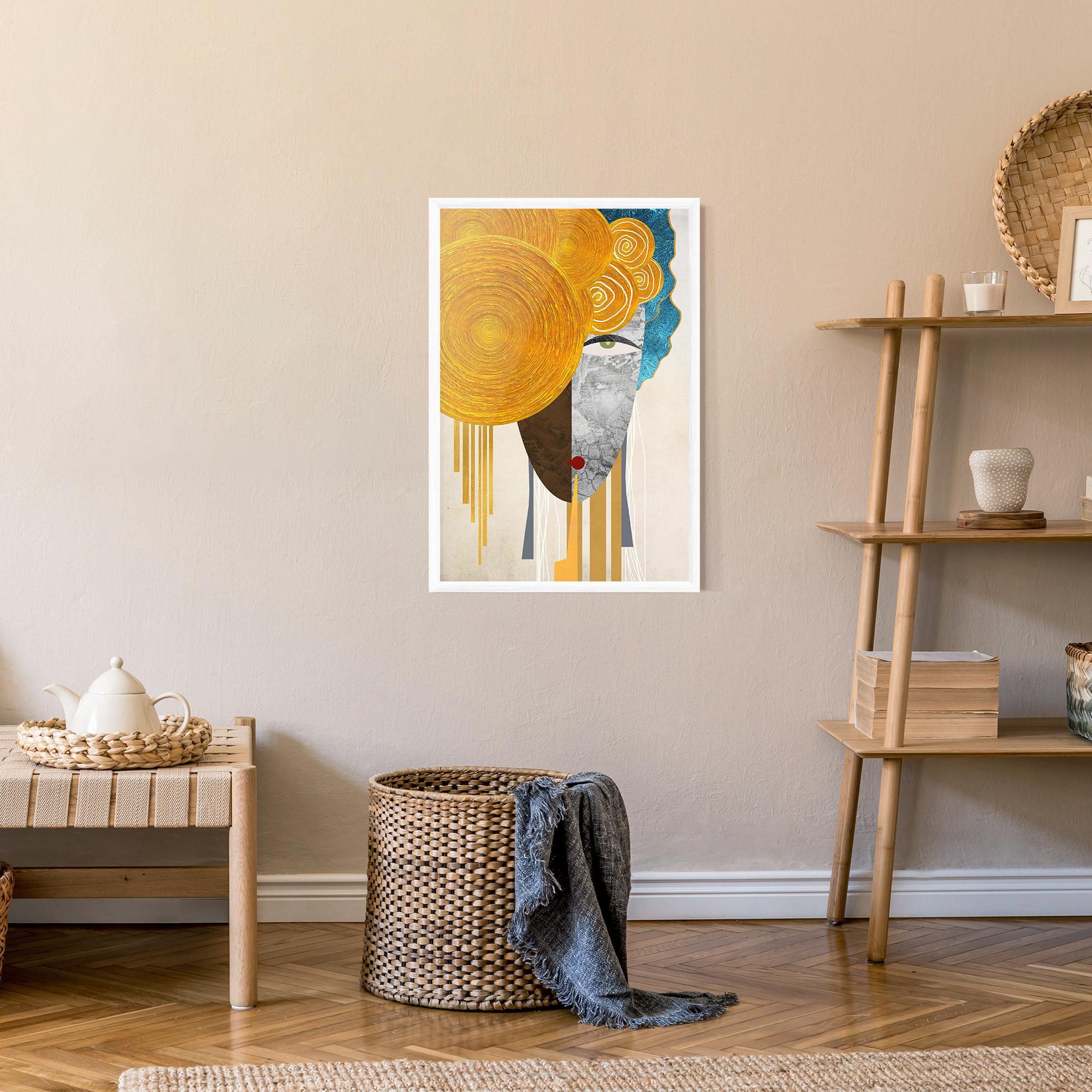 Рамкиран постер Abstract Grey Face 1 mockup 9