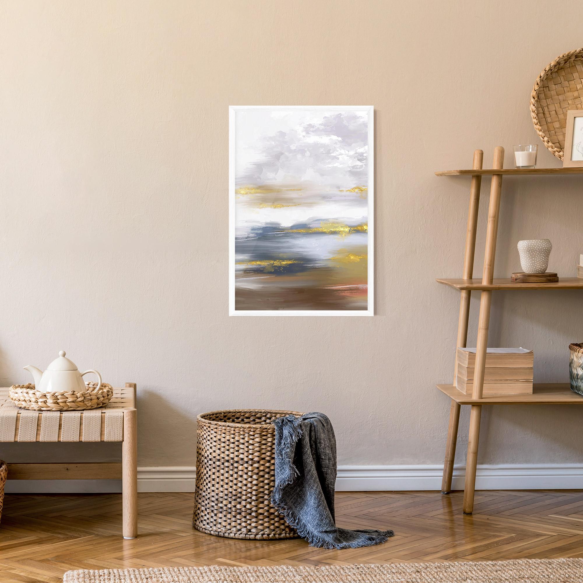 Рамкиран постер Messy Gold Art mockup 9