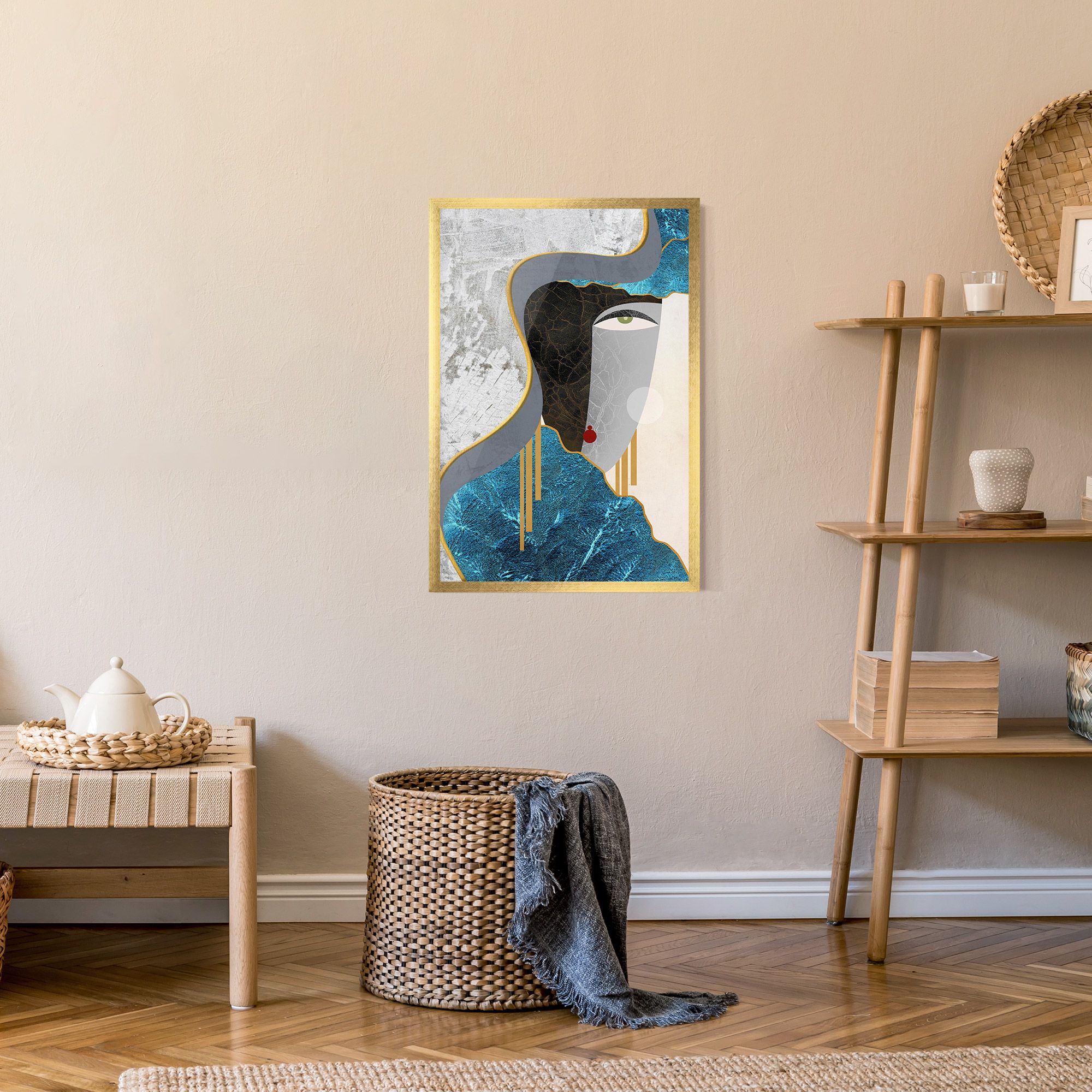 Abstract Blue Face mockup 9