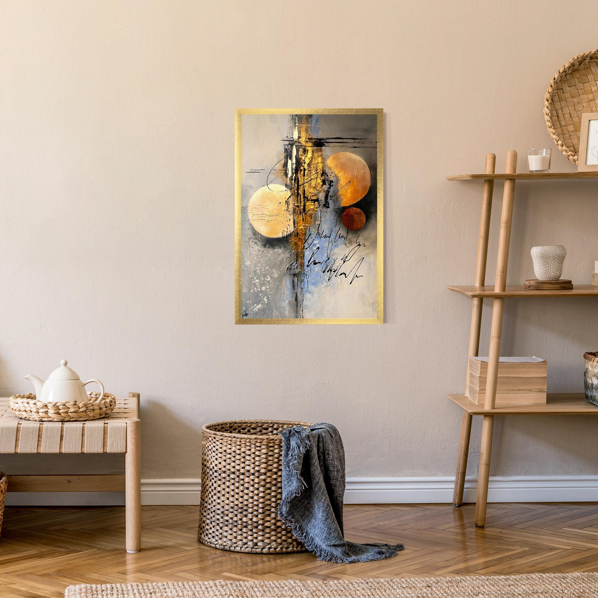 Рамкиран постер Abstract Moons mockup 9