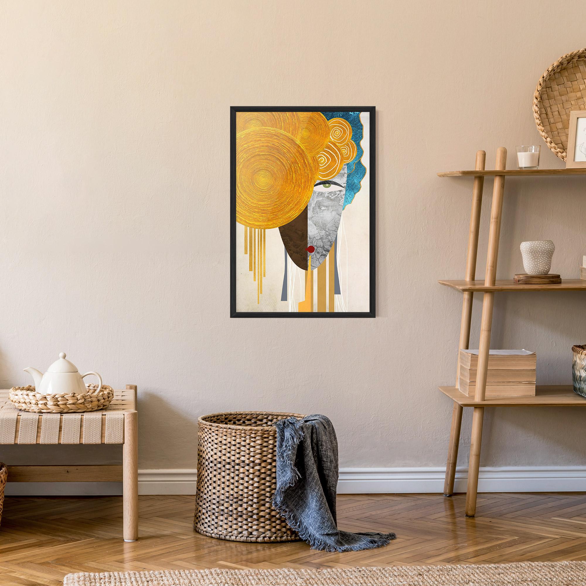 Рамкиран постер Abstract Grey Face 1 mockup 9