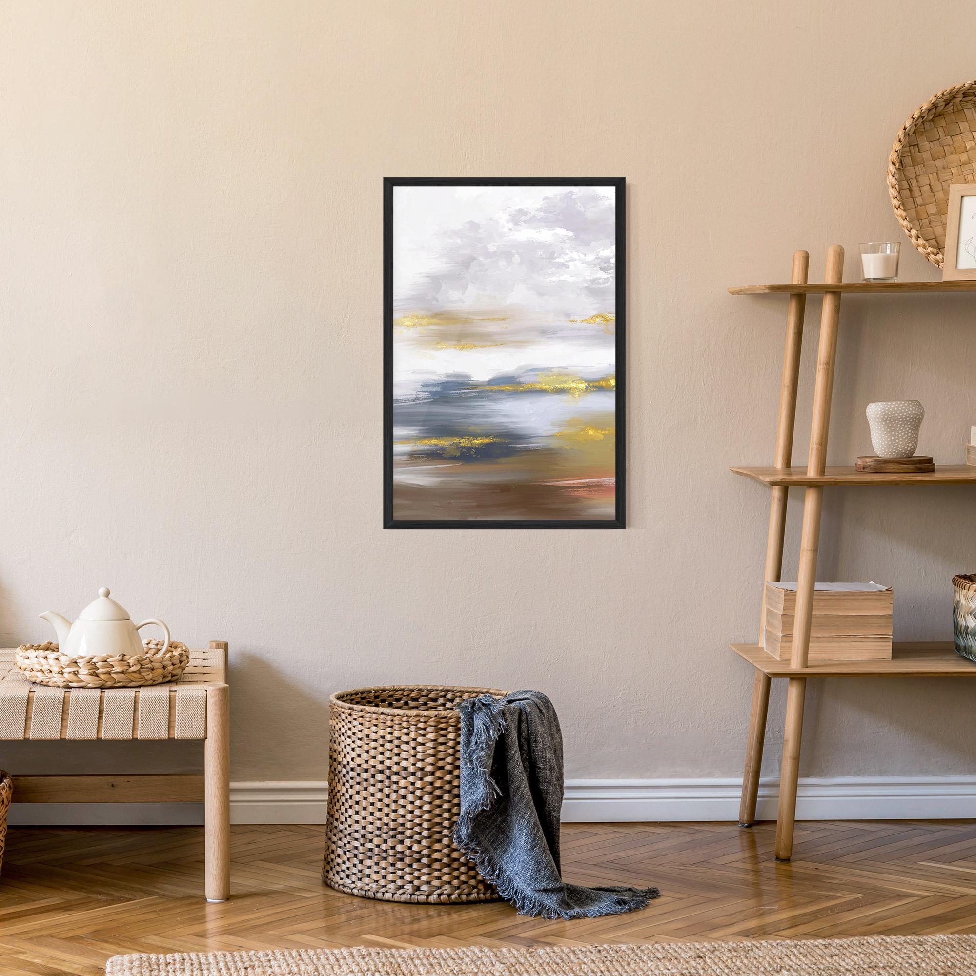 Рамкиран постер Messy Gold Art mockup 9