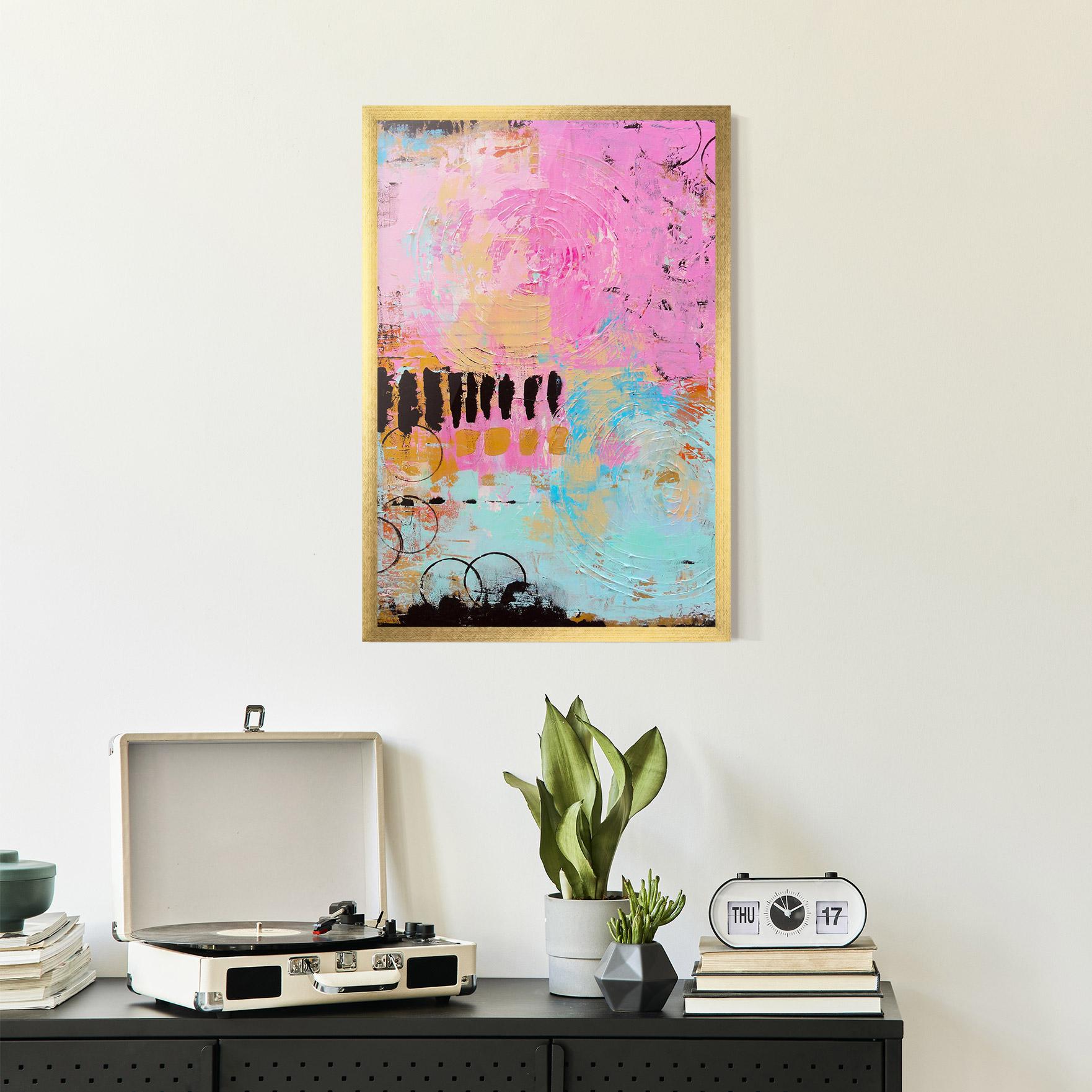 Рамкиран постер Abstract Pink Circle mockup 2