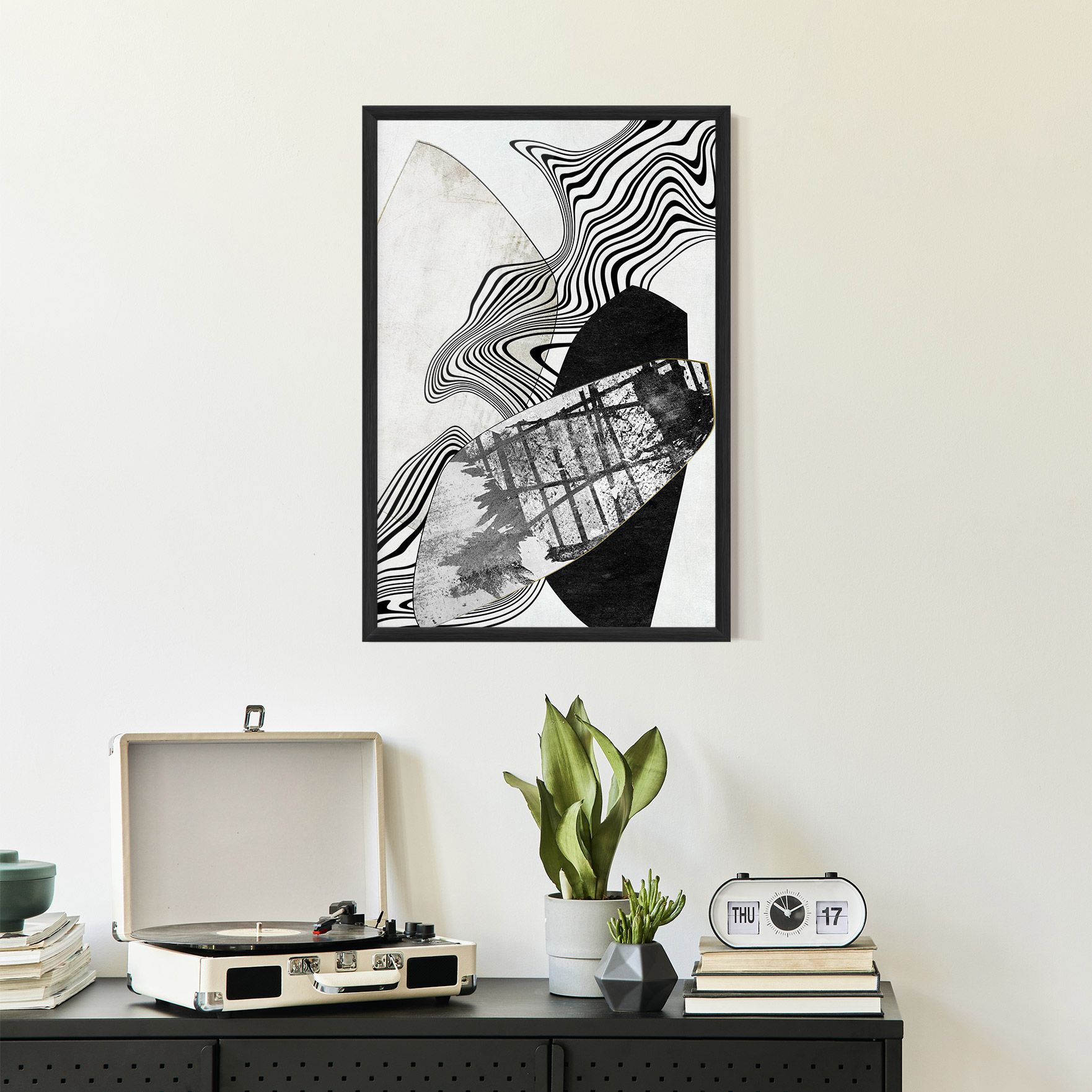 Abstract Black Lines mockup 2