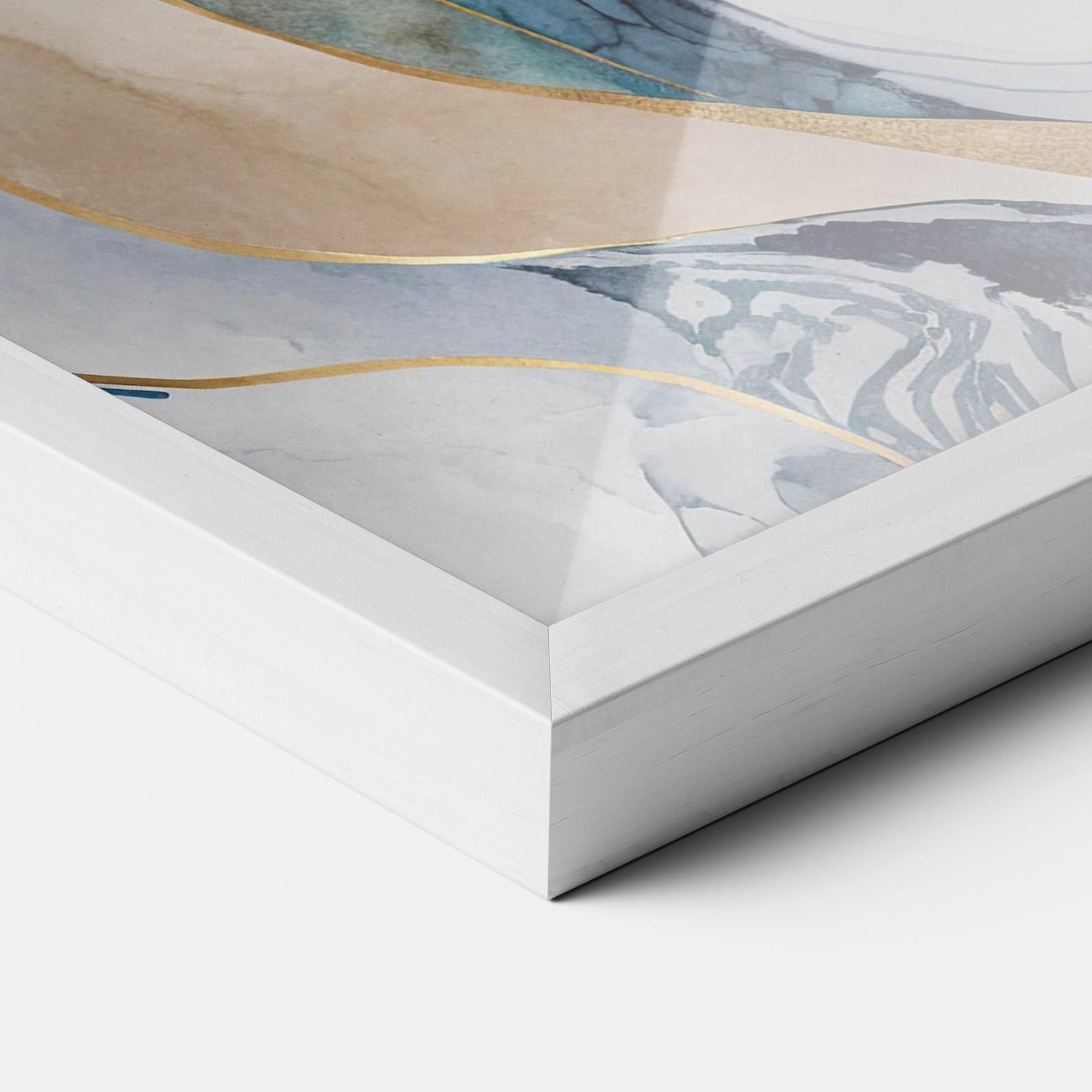 Рамкиран постер Light Blue Waves mockup 3