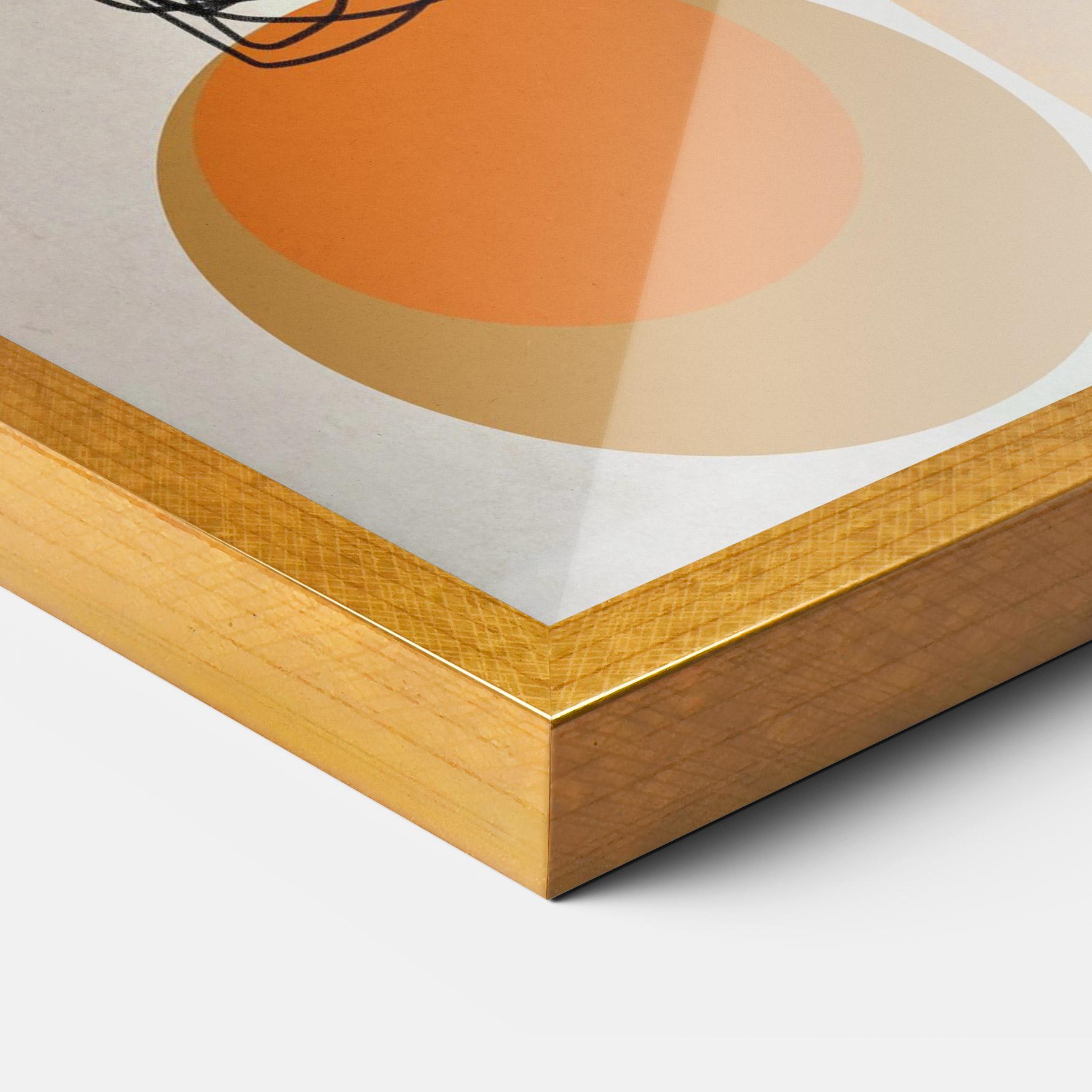 Рамкиран постер Abstract Orange Face mockup 3