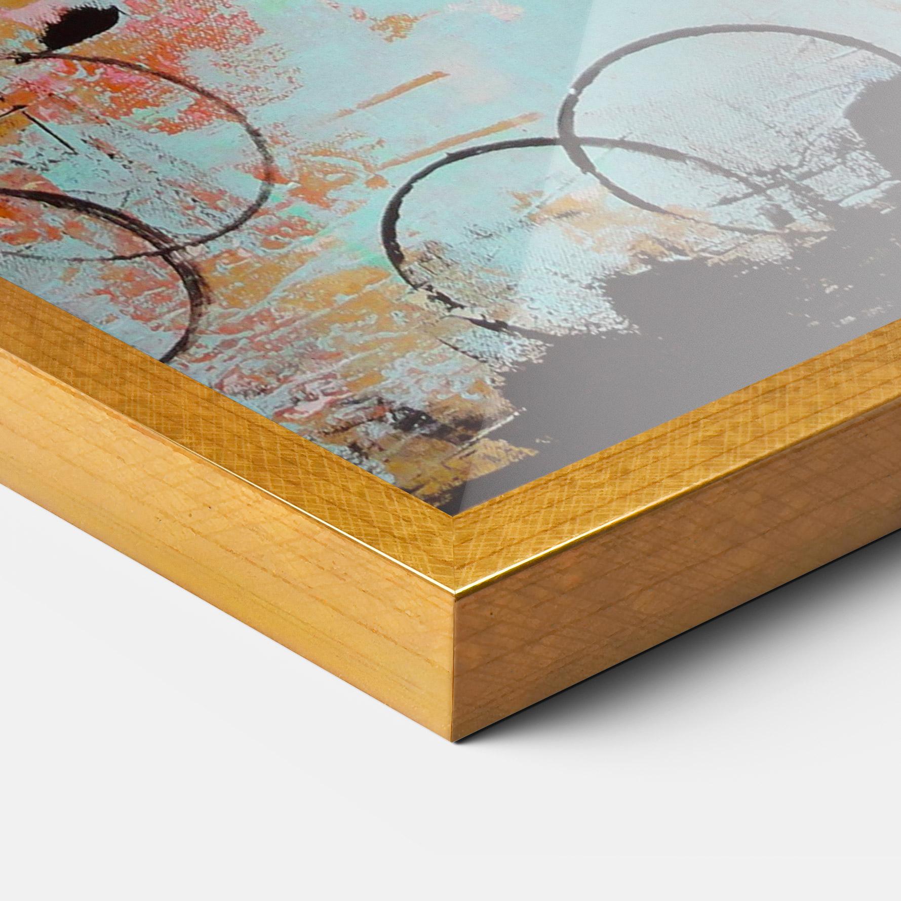 Рамкиран постер Abstract Pink Circle mockup 3