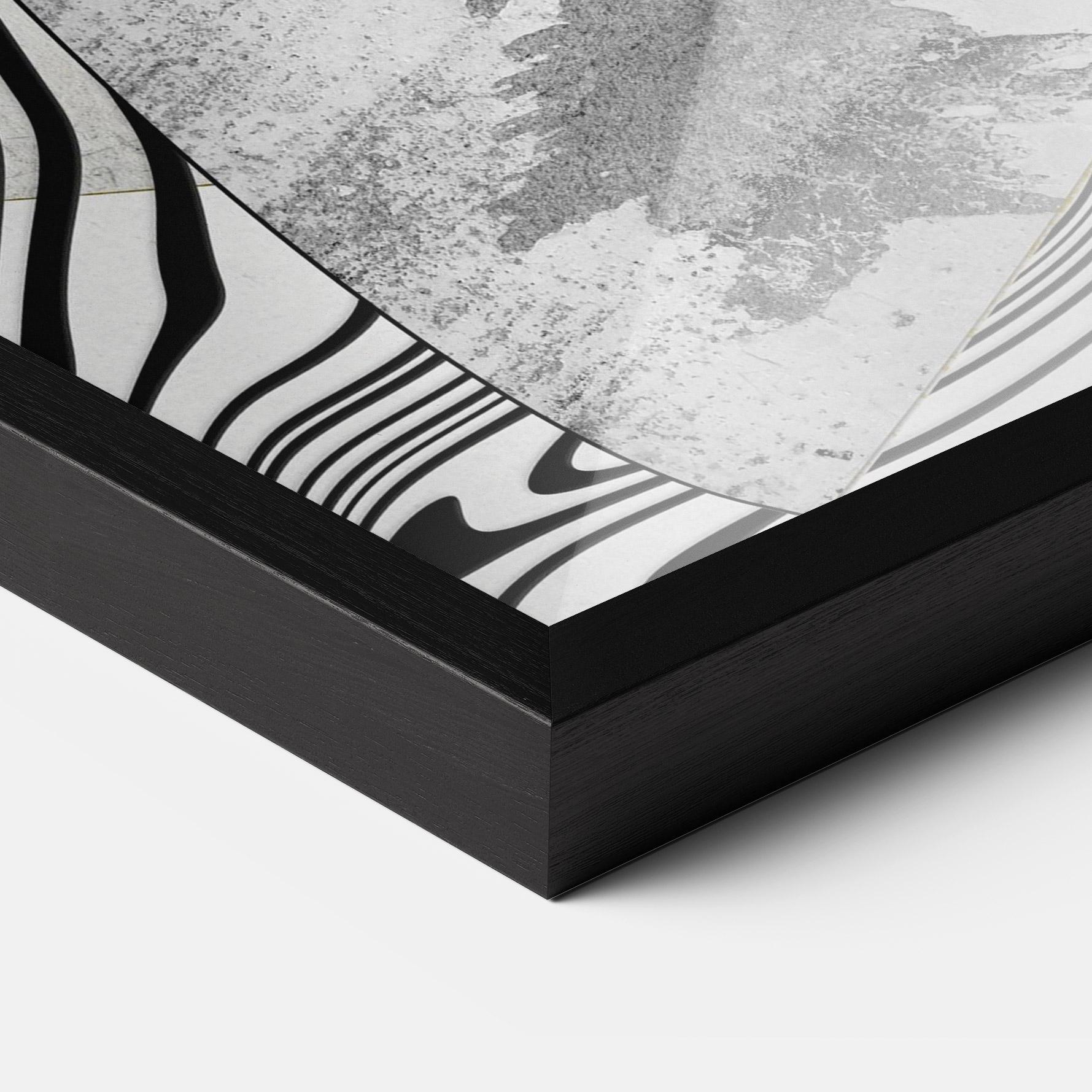 Рамкиран постер Abstract Black Lines mockup 3