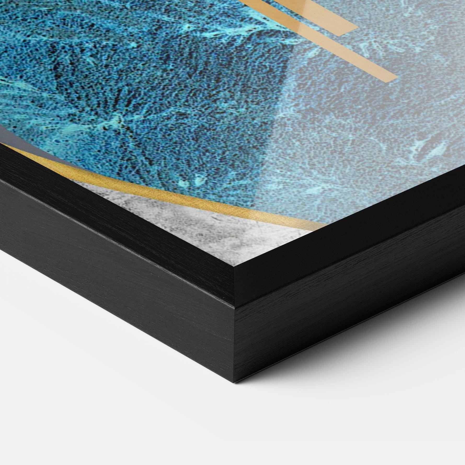 Рамкиран постер Abstract Blue Face mockup 3