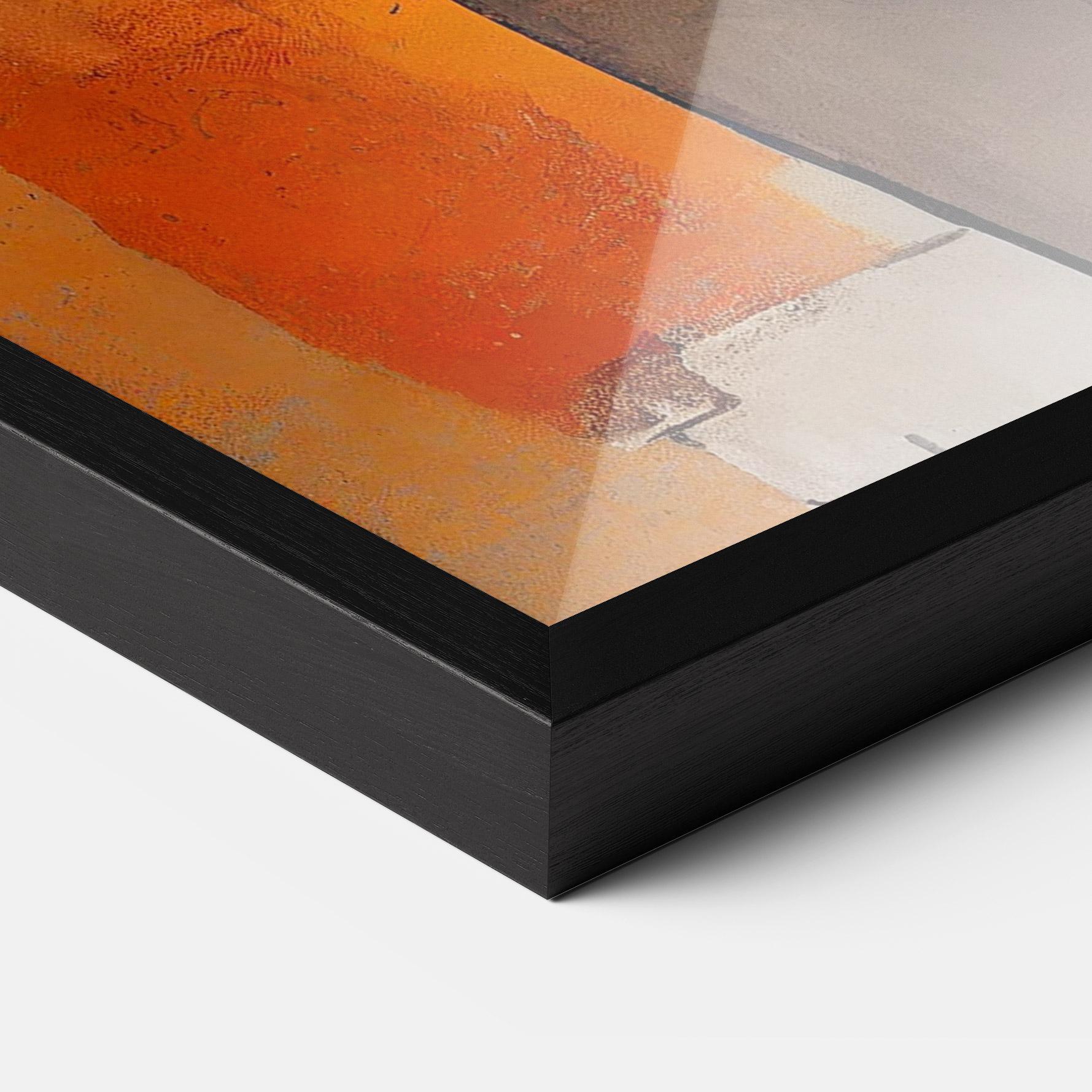 Рамкиран постер Orange Male Face mockup 3