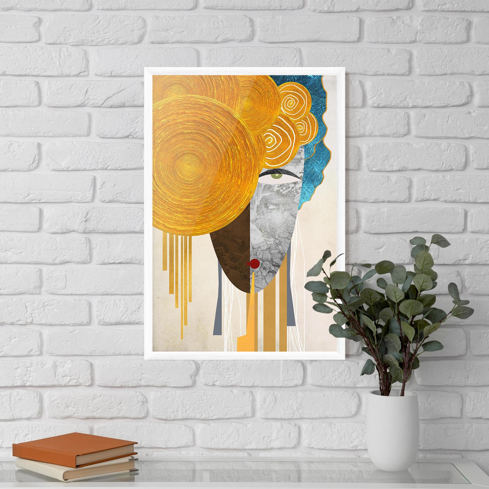 Рамкиран постер Abstract Grey Face 1 mockup 5