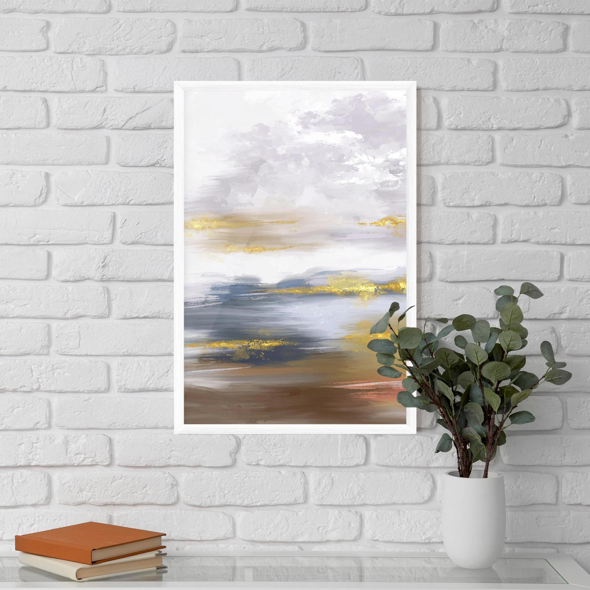 Рамкиран постер Messy Gold Art mockup 5