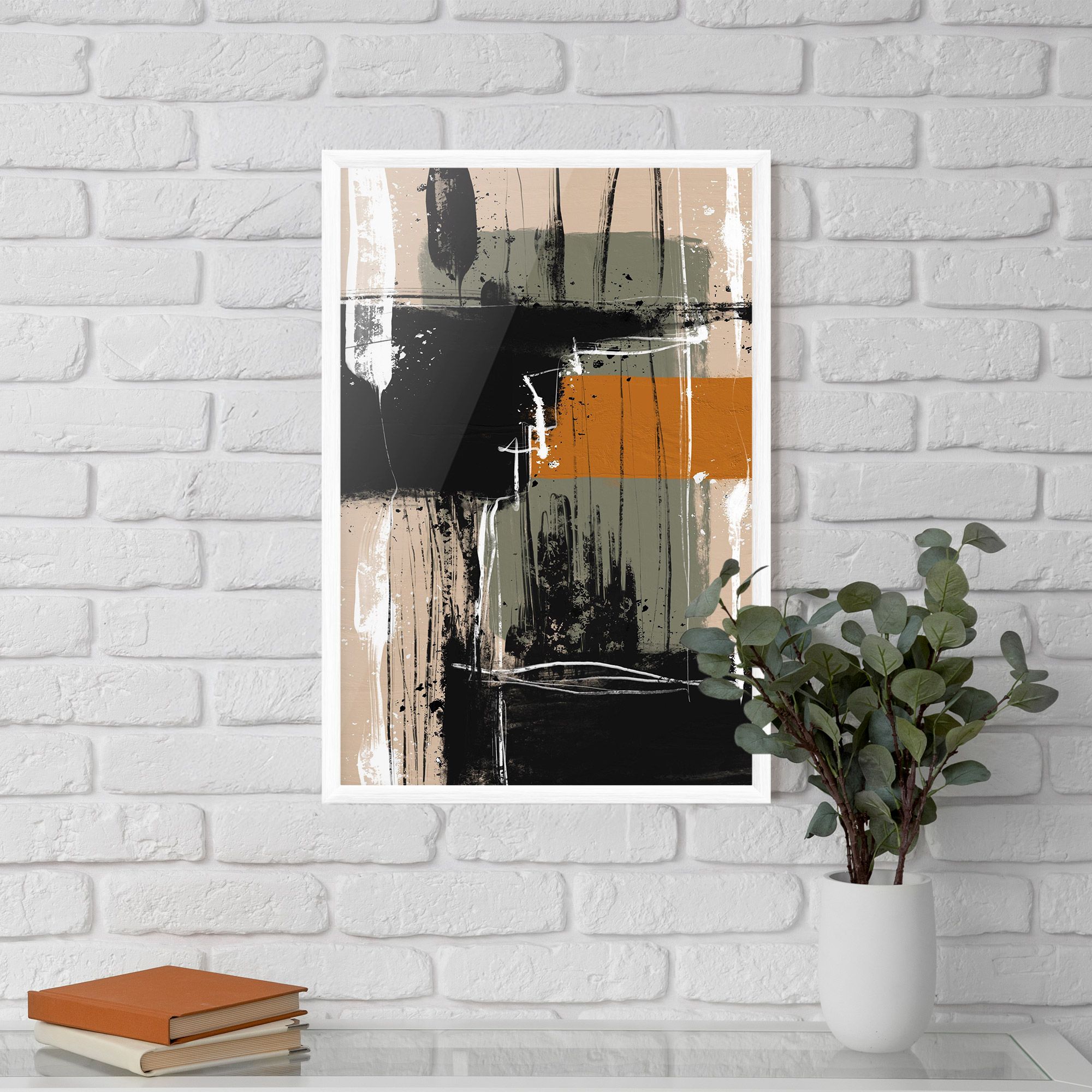 Modern Oil Painting With White mockup 5