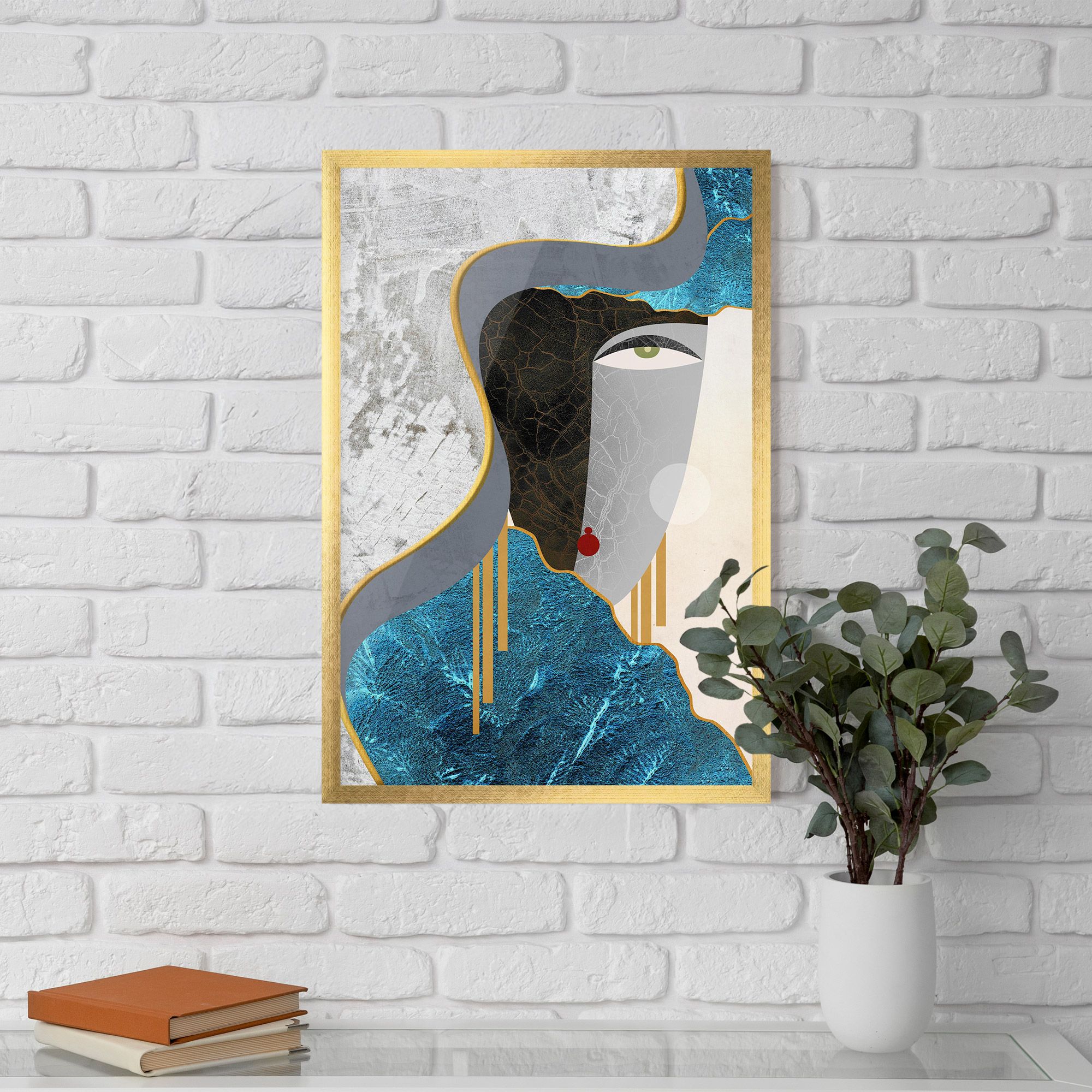 Abstract Blue Face mockup 5