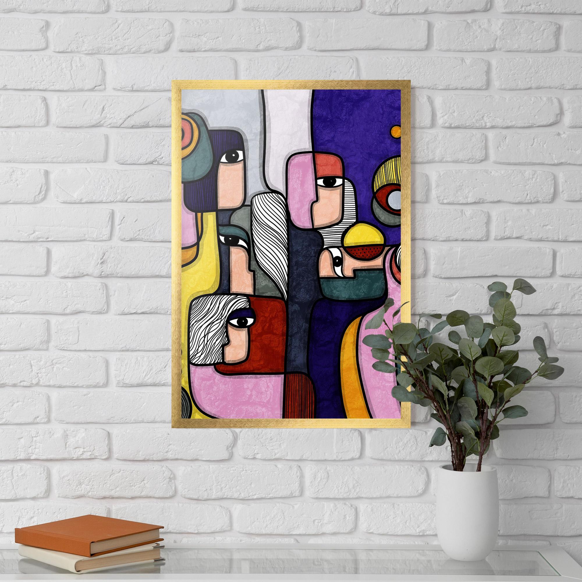 Рамкиран постер Abstract Looking Eyes mockup 5