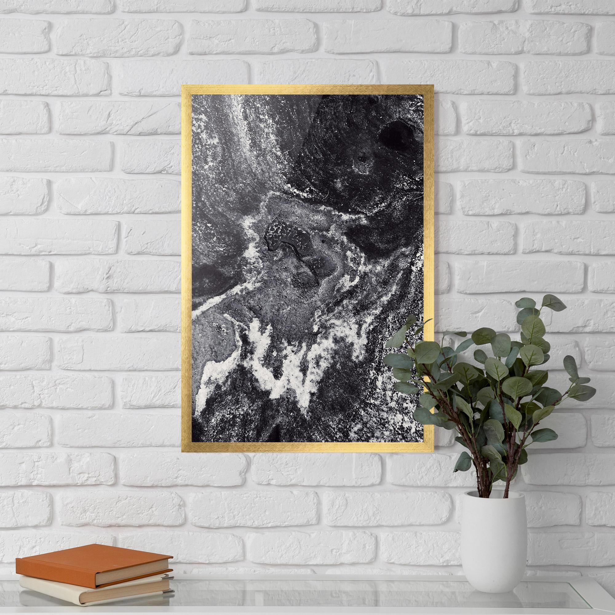 Рамкиран постер Black And White Abstract mockup 5