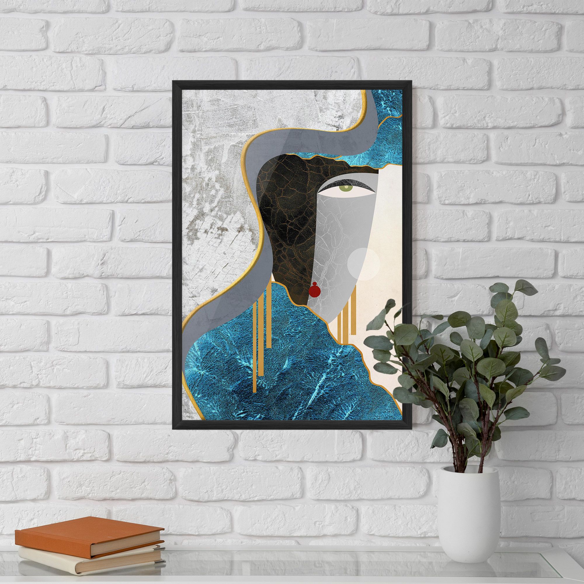 Abstract Blue Face mockup 5