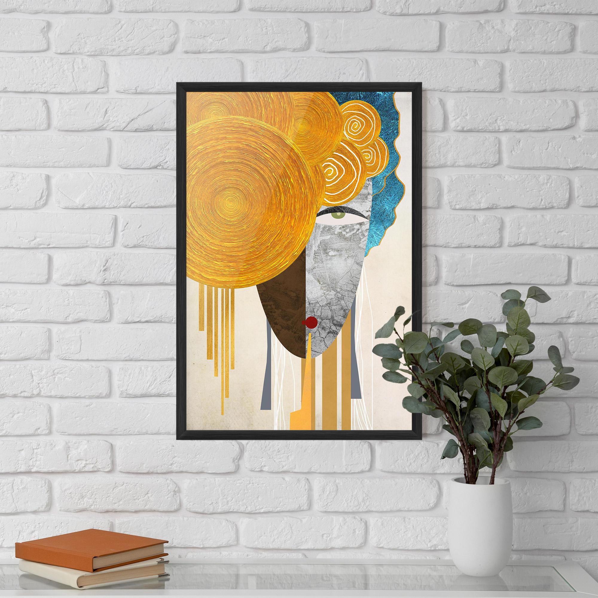 Рамкиран постер Abstract Grey Face 1 mockup 5