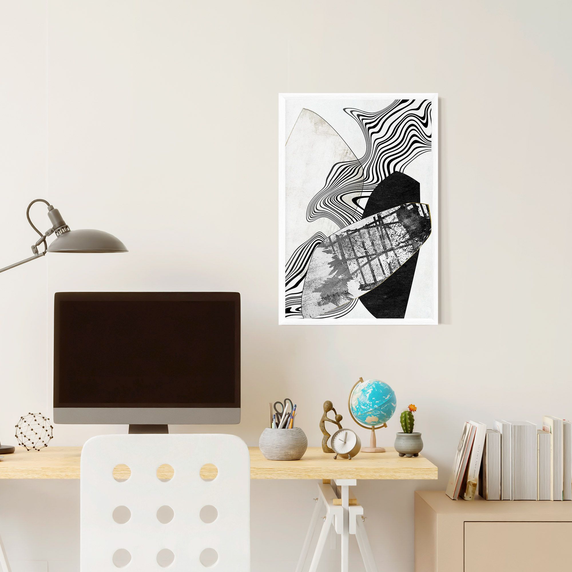 Abstract Black Lines mockup 6