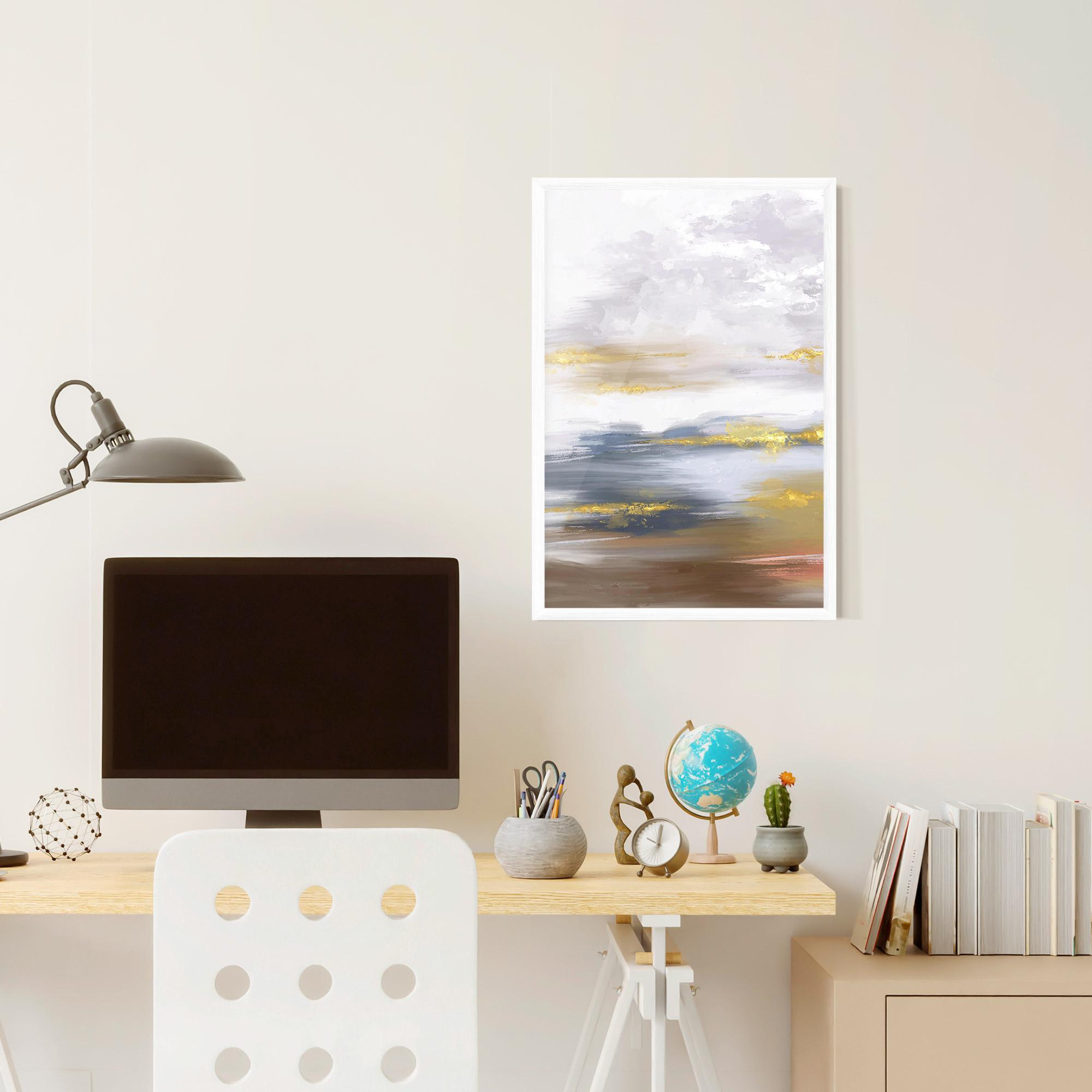 Рамкиран постер Messy Gold Art mockup 6