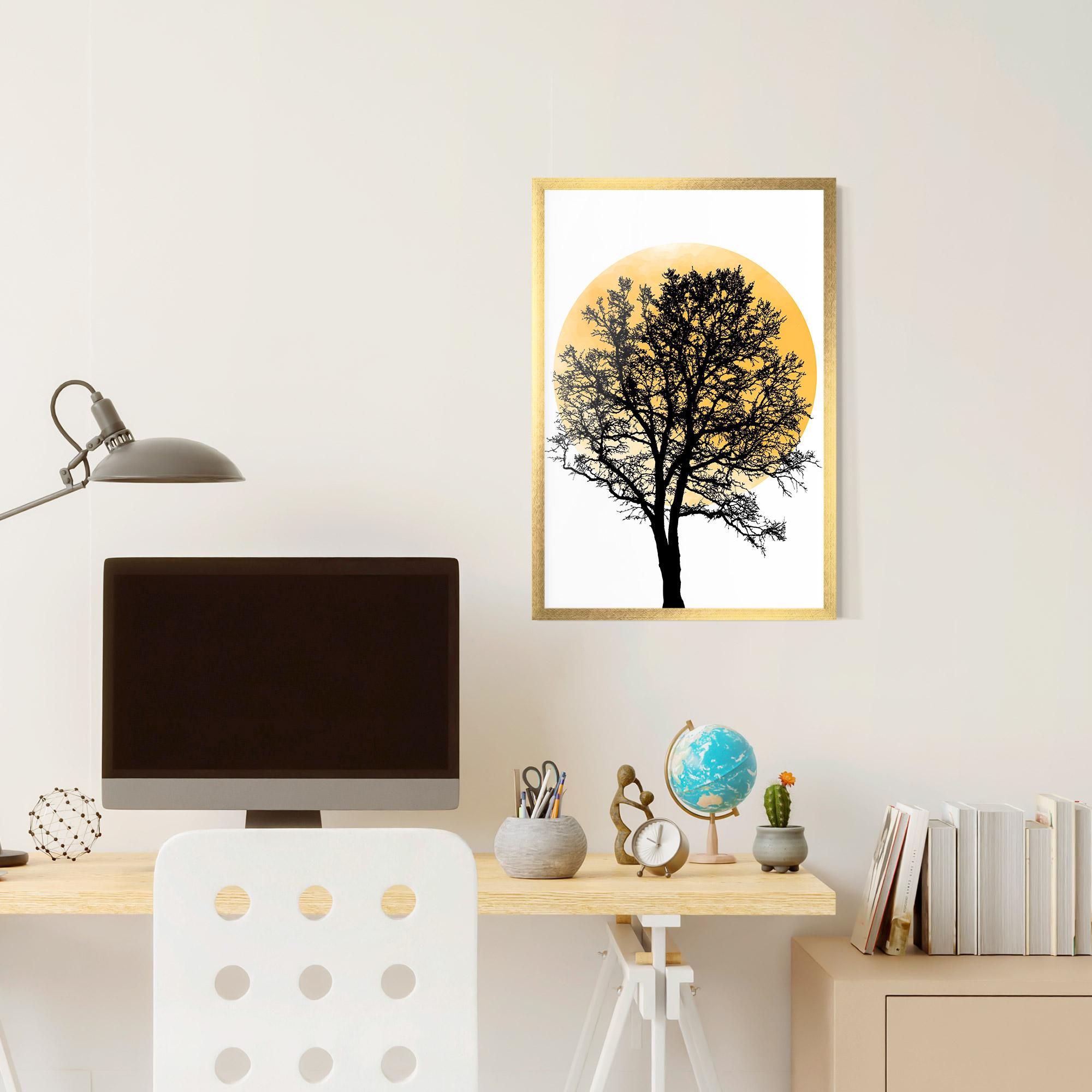 Рамкиран постер Orange Sun 01 mockup 6