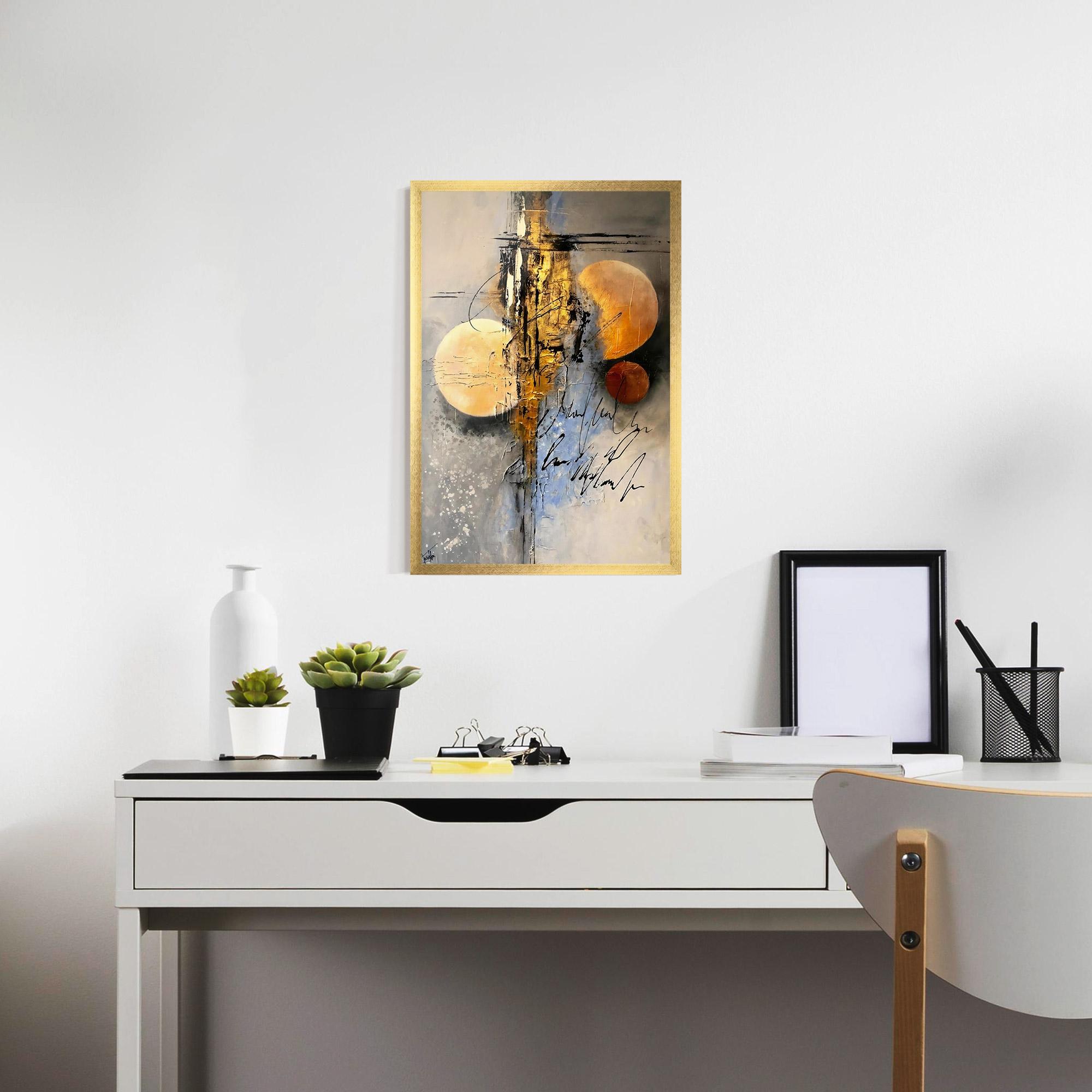 Рамкиран постер Abstract Moons mockup 7