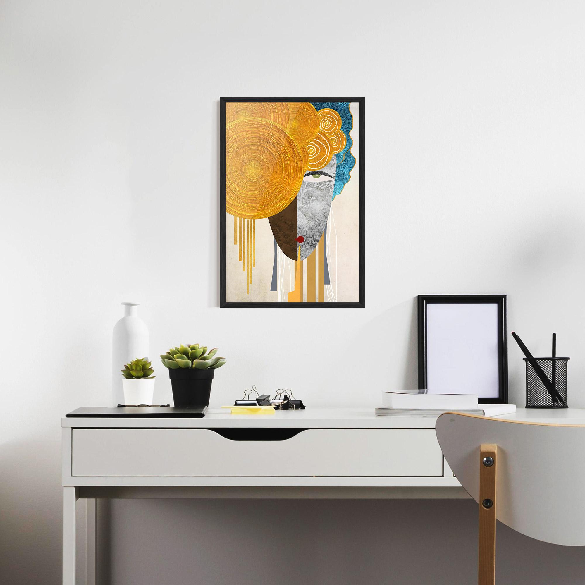 Рамкиран постер Abstract Grey Face 1 mockup 7