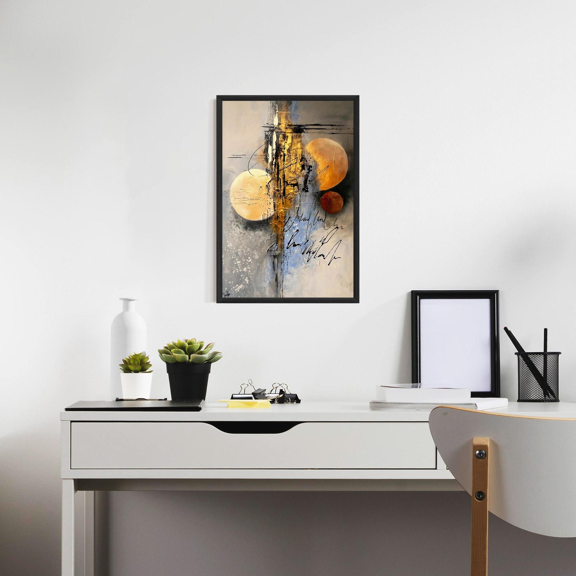 Рамкиран постер Abstract Moons mockup 7