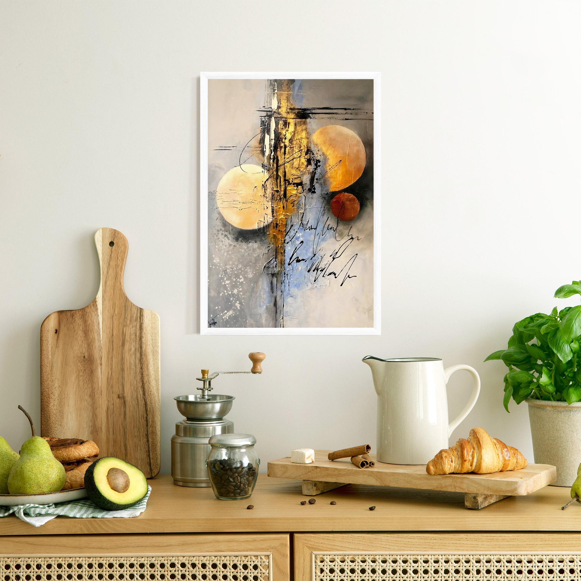 Рамкиран постер Abstract Moons mockup 8