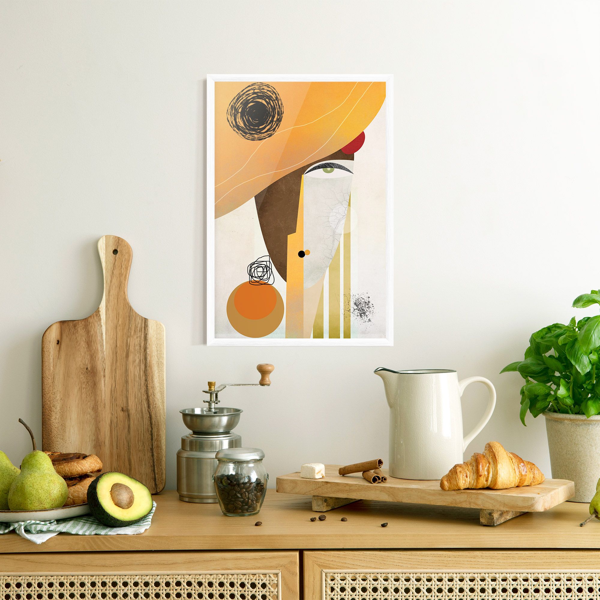 Abstract Orange Face mockup 8