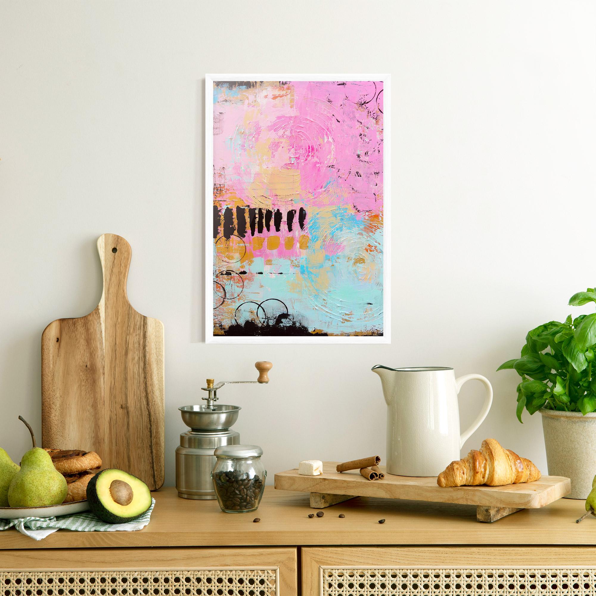 Рамкиран постер Abstract Pink Circle mockup 8