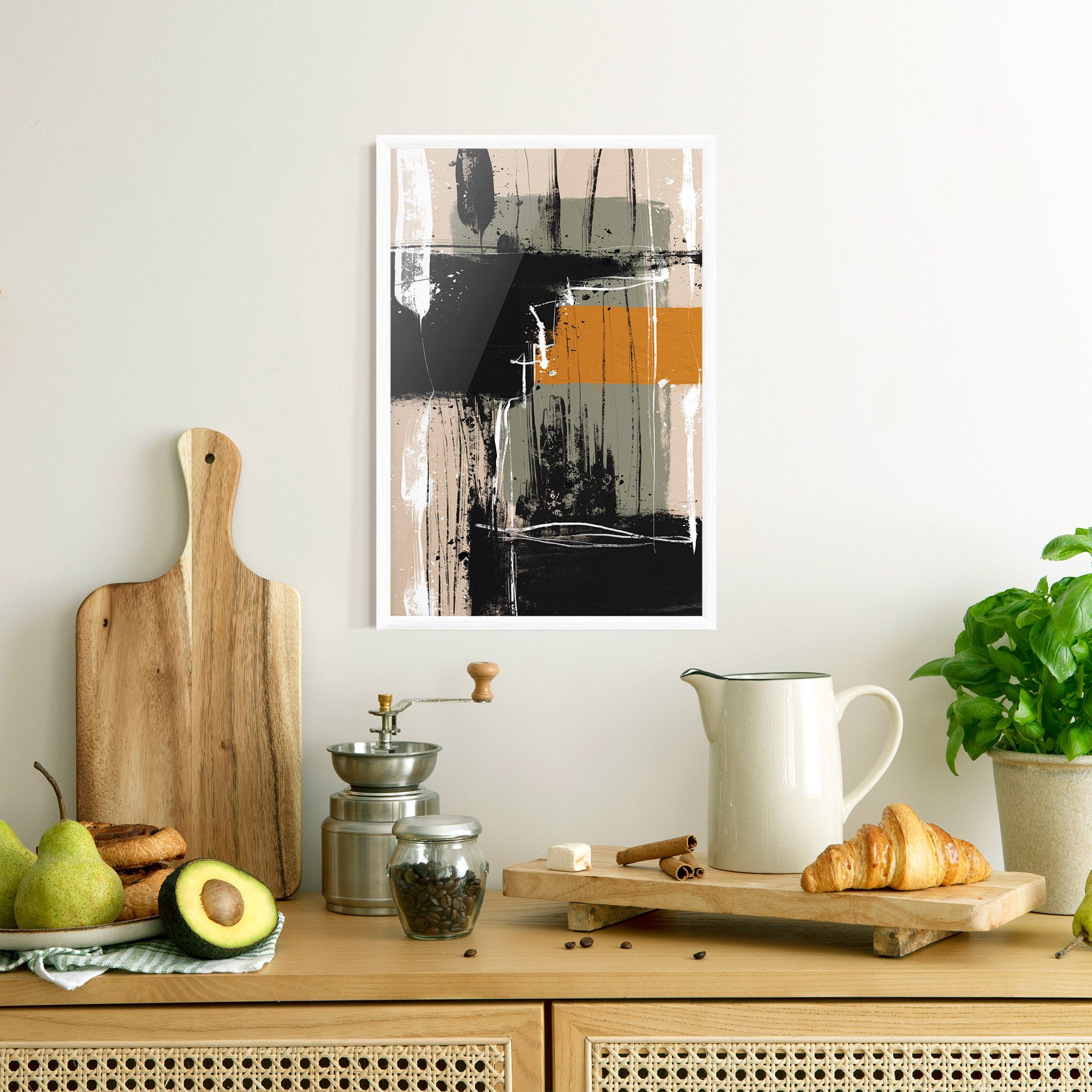 Modern Oil Painting With White mockup 8