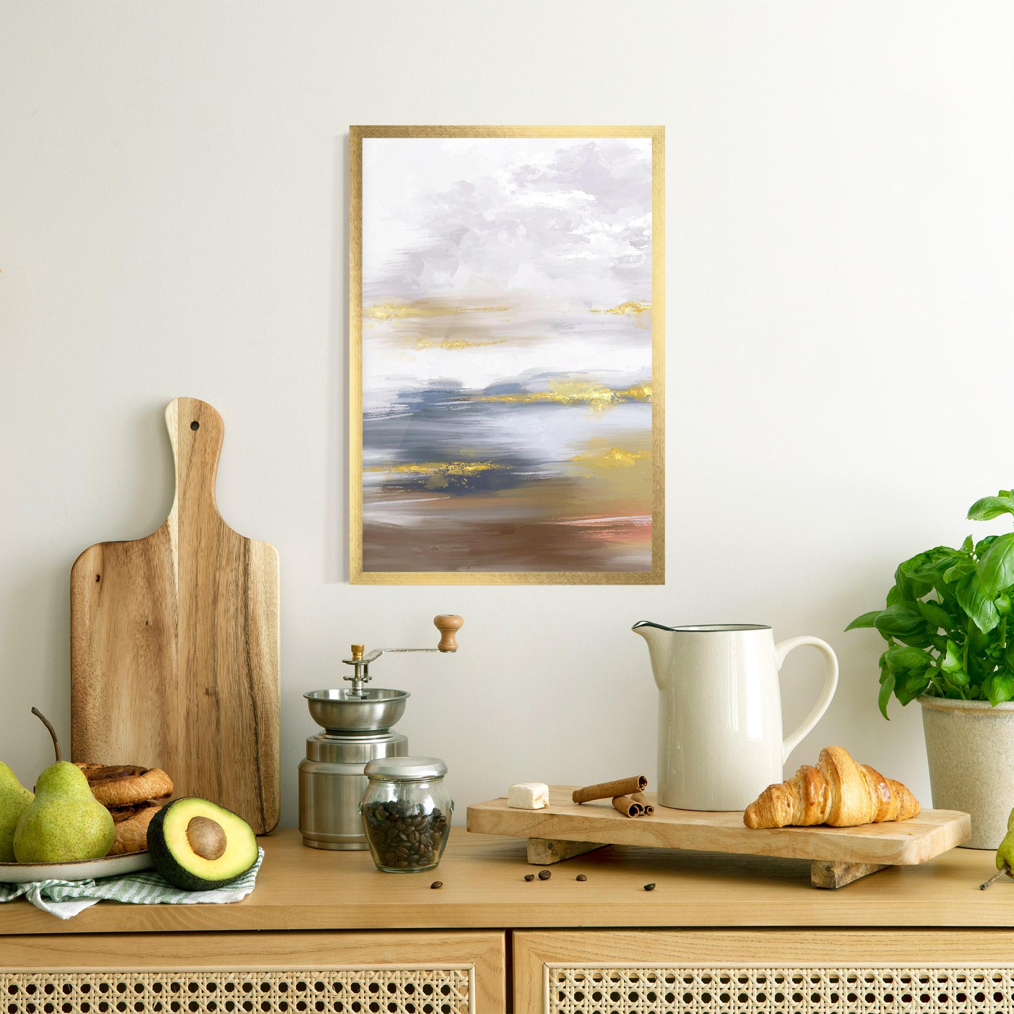 Рамкиран постер Messy Gold Art mockup 8