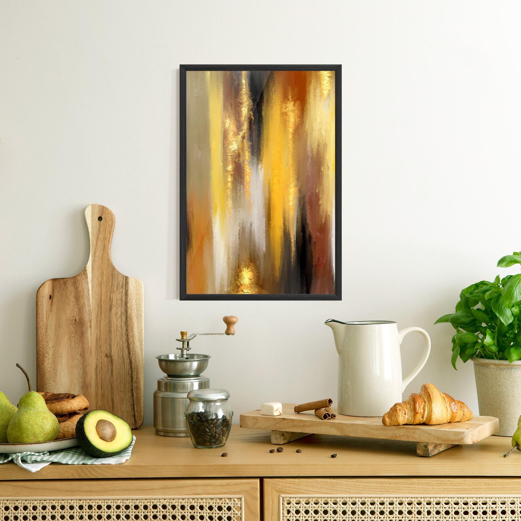 Рамкиран постер Golden Brown Art mockup 8