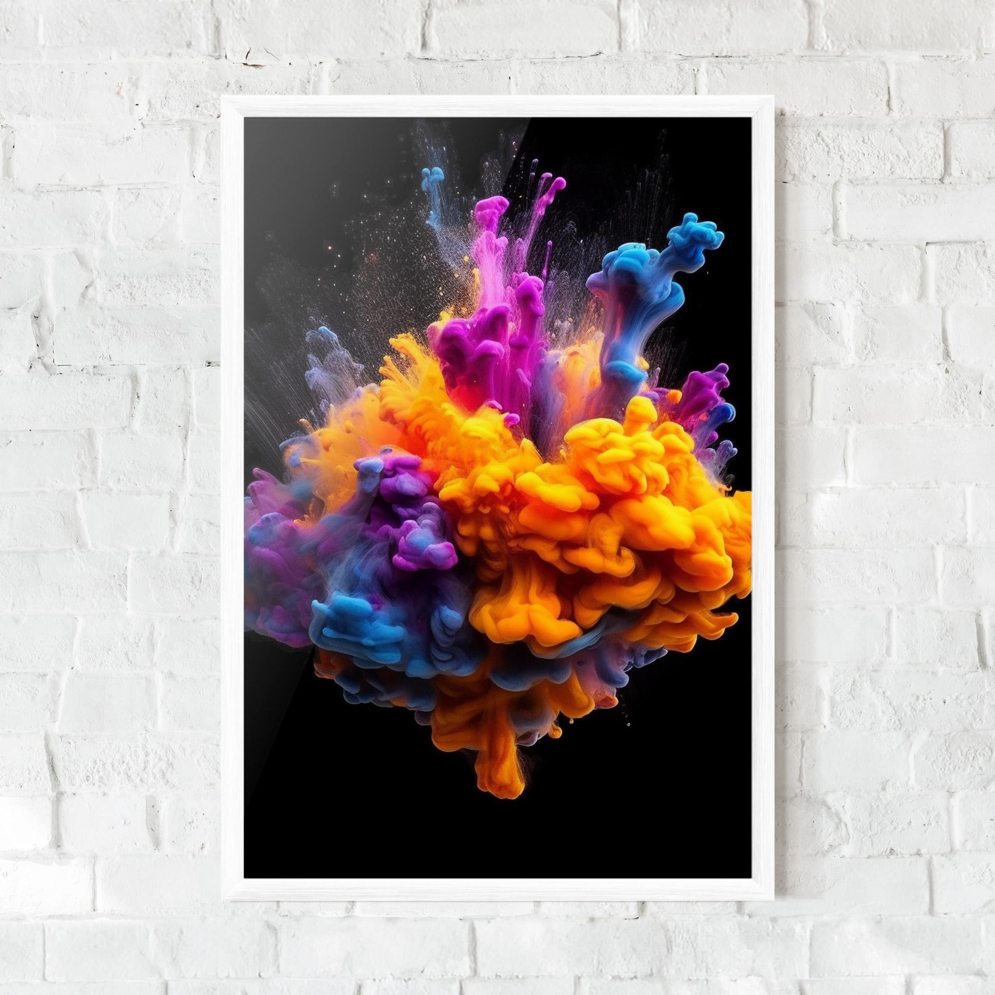 Рамкиран постер Colorful Cloud Liquid mockup 0