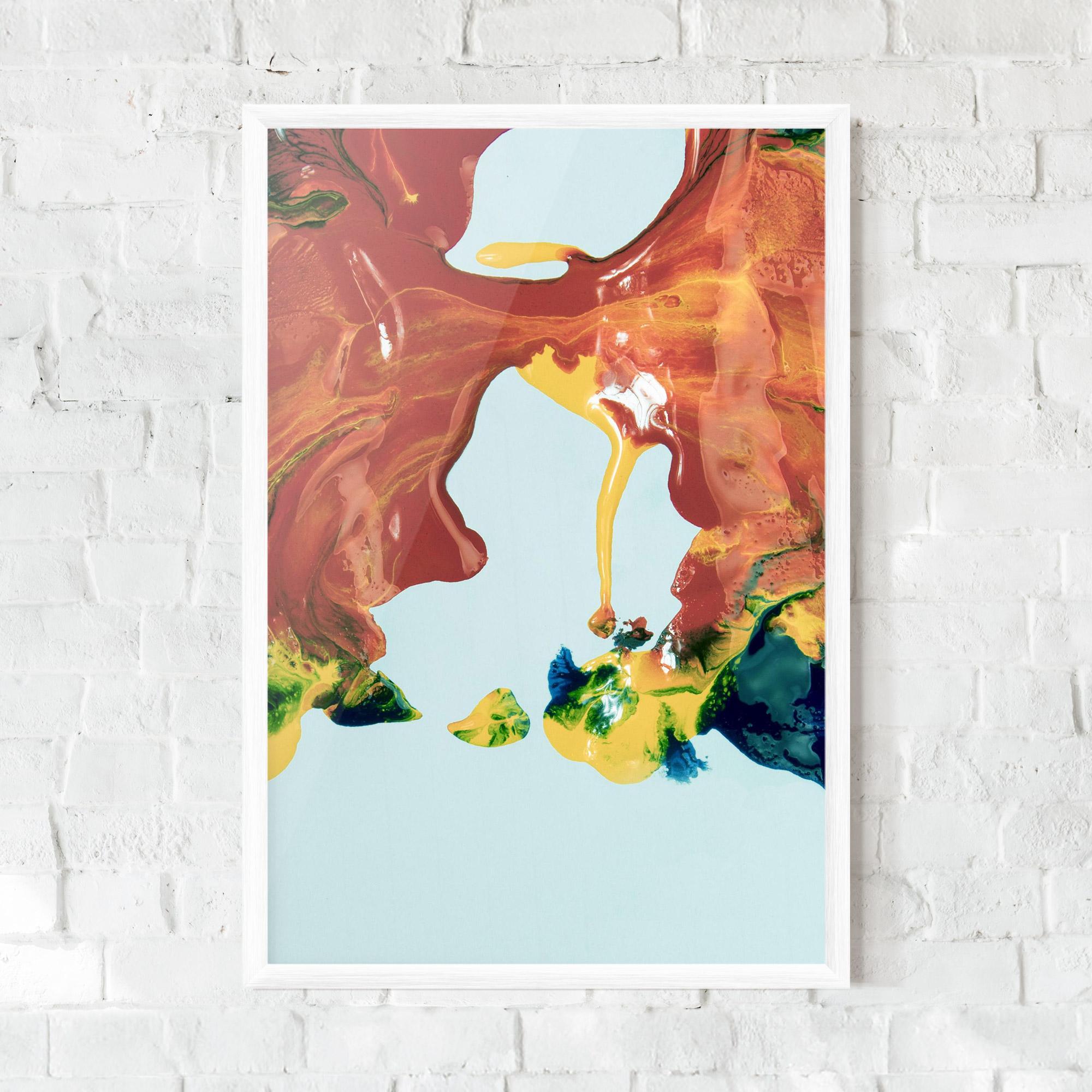 Рамкиран постер Spilled Paint mockup 0