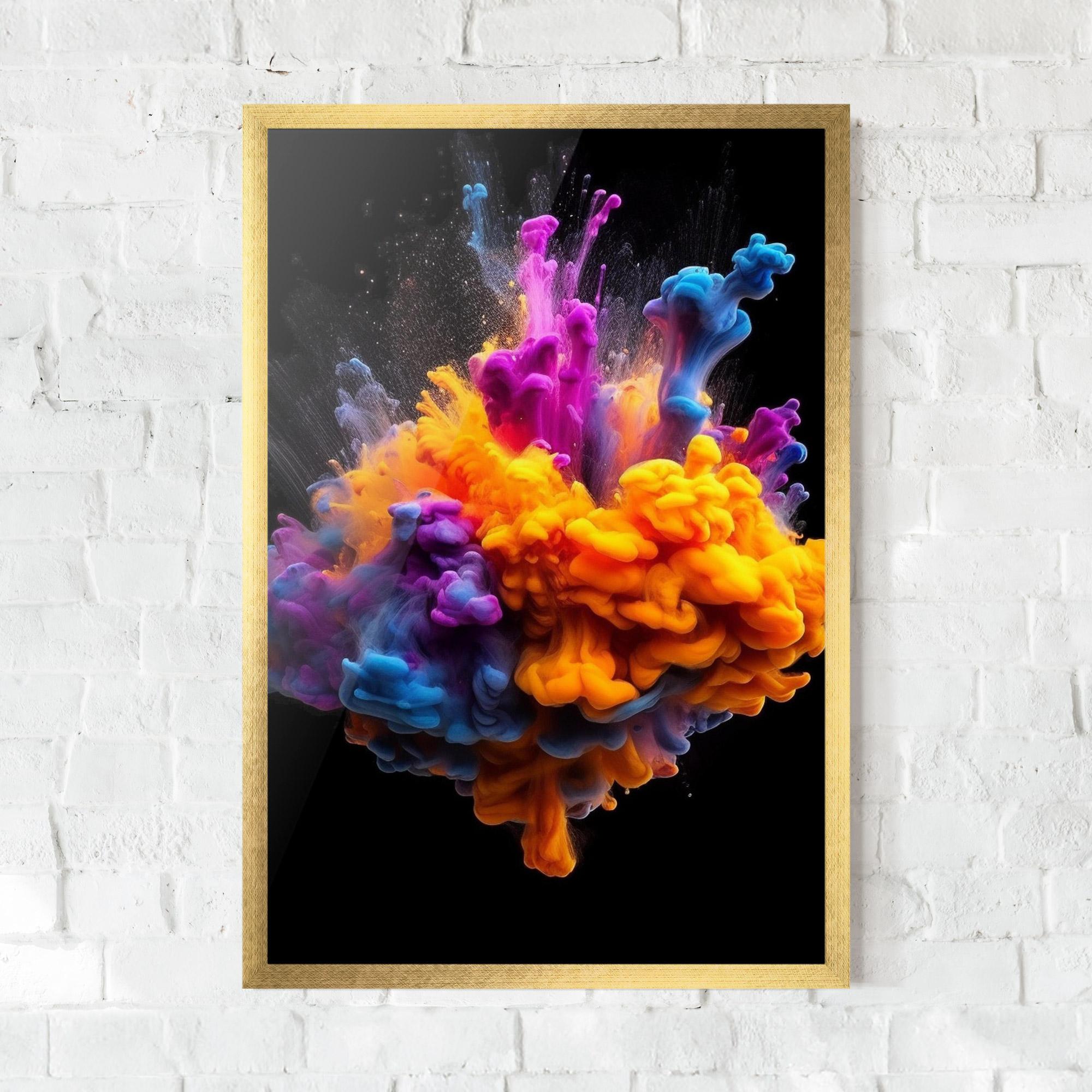Рамкиран постер Colorful Cloud Liquid mockup 0