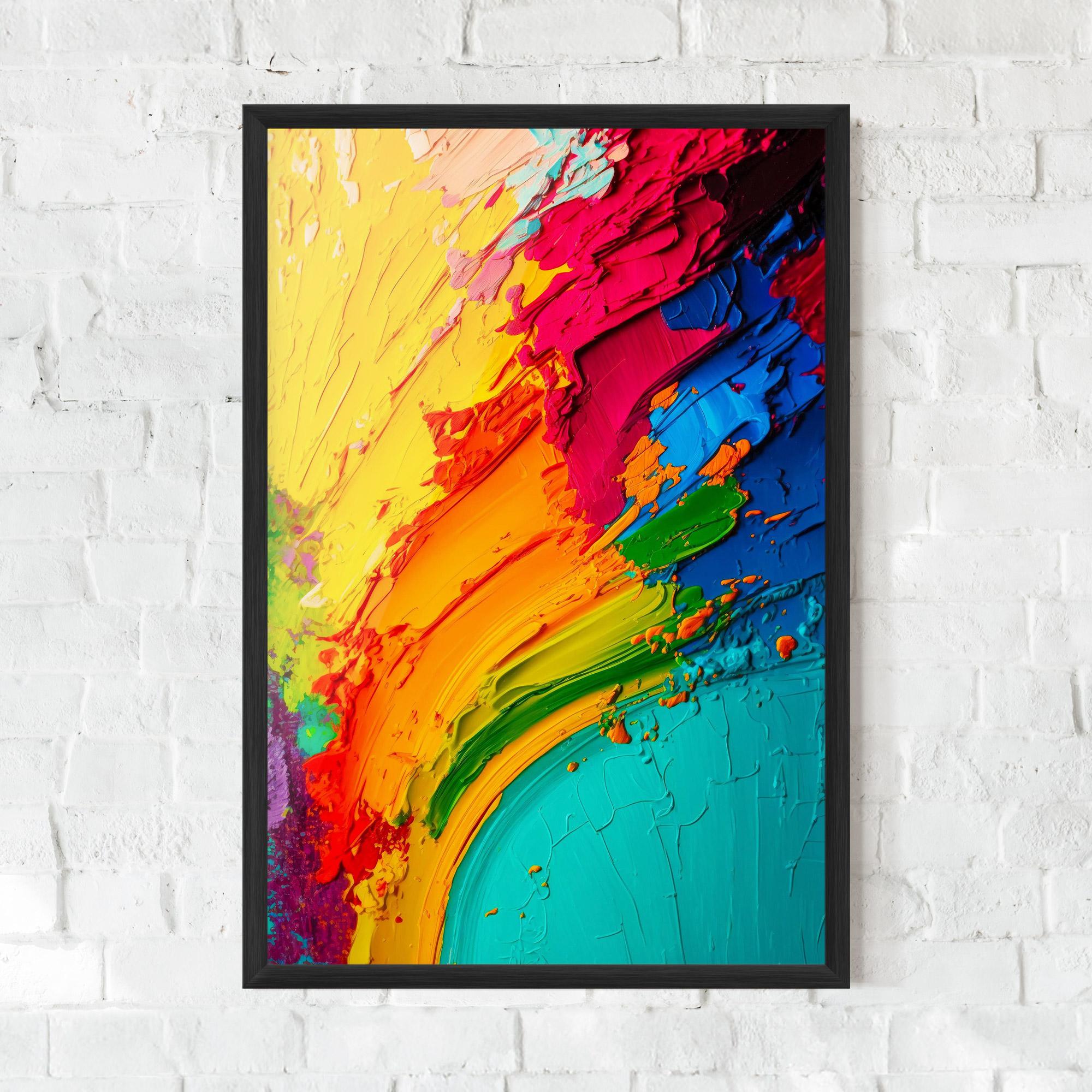 Рамкиран постер Multicolored Painting mockup 0