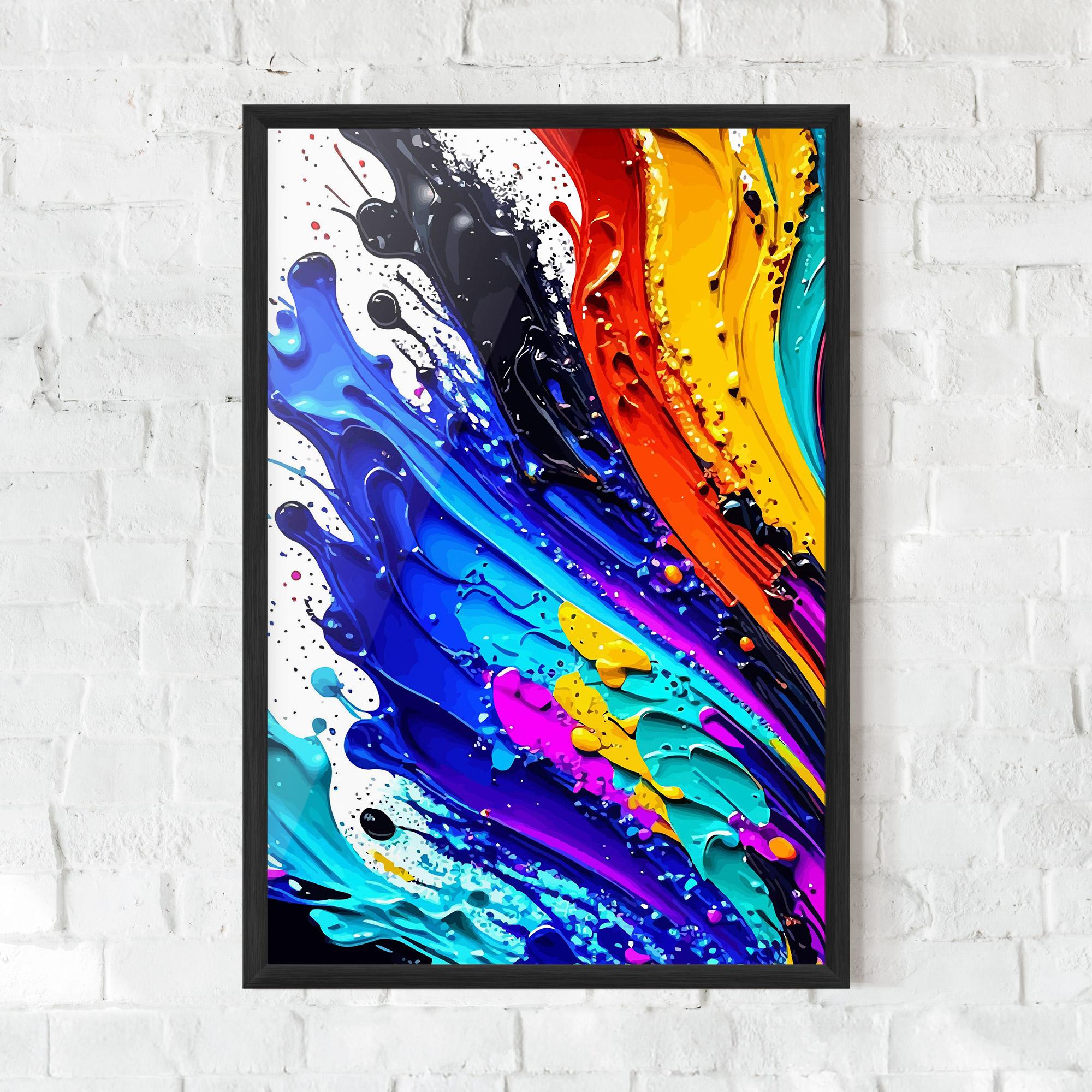 Рамкиран постер Pretty Splash Color mockup 0