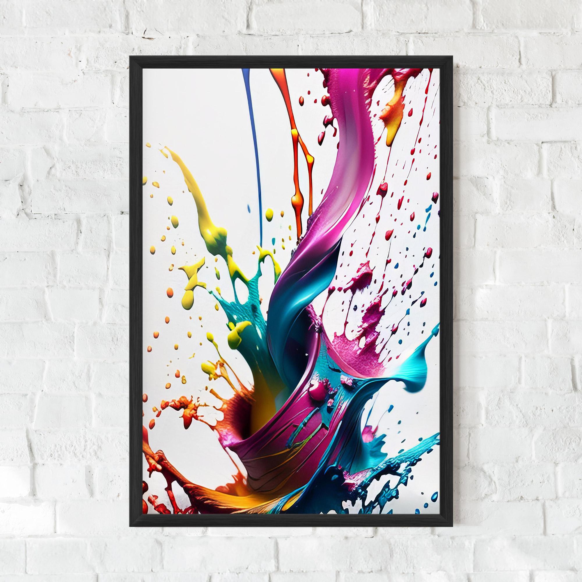 Рамкиран постер Purple Blue Splash mockup 0