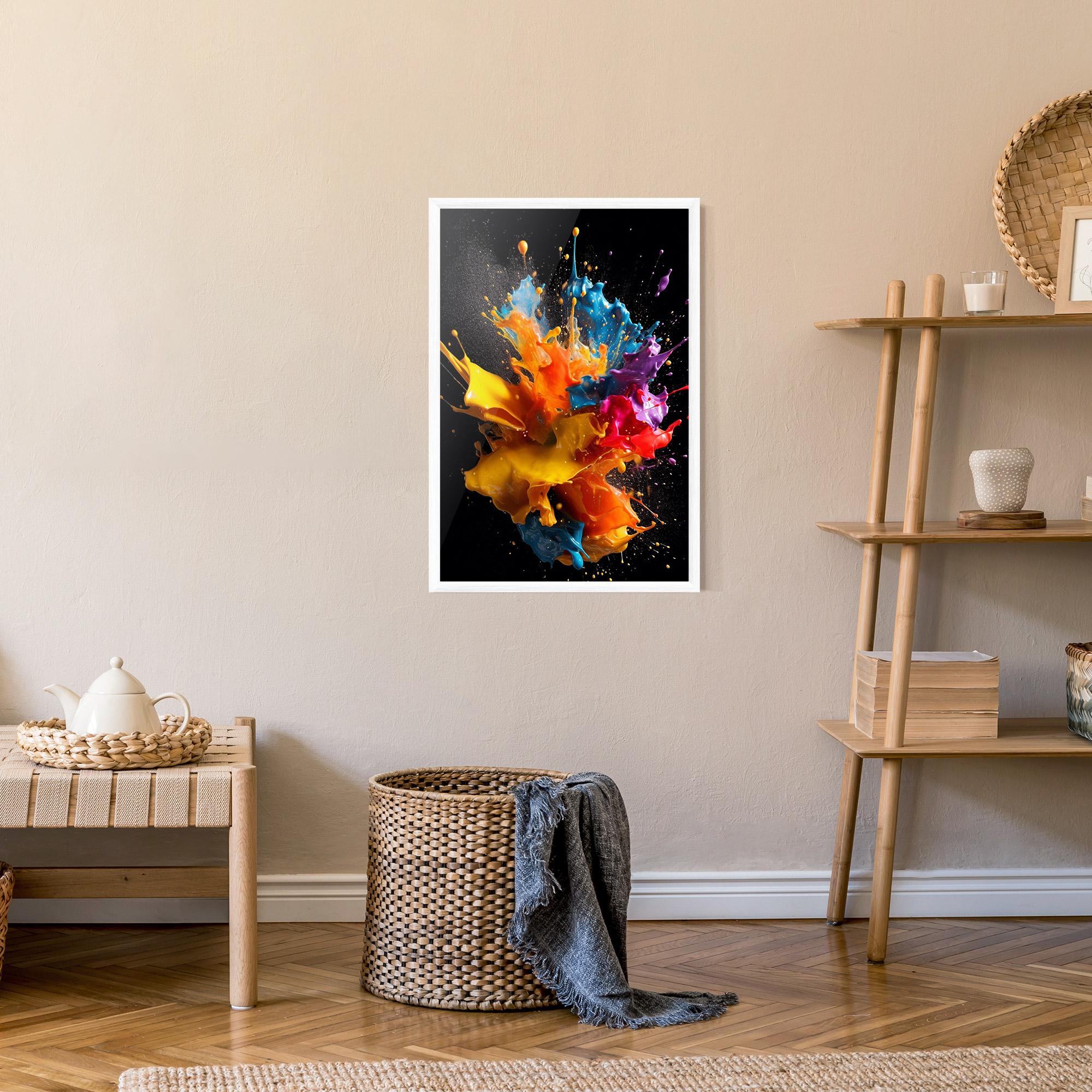 Рамкиран постер Colors Splashing mockup 9