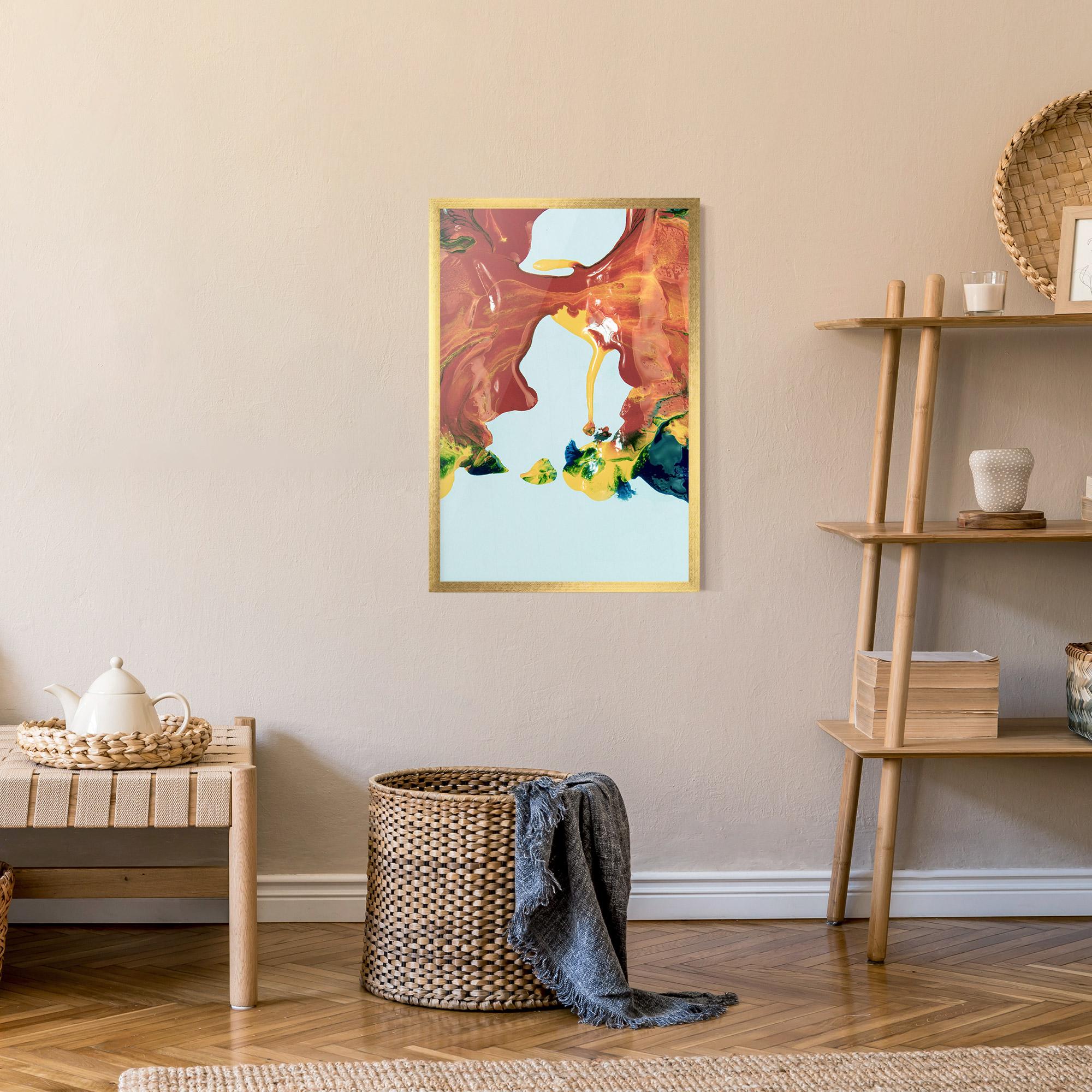 Рамкиран постер Spilled Paint mockup 9